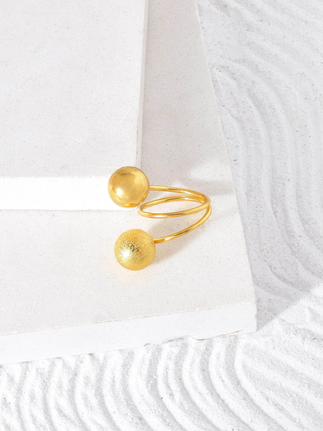 JOKER & WITCH Gold-Plated Pandora Design Adjustable Finger Ring