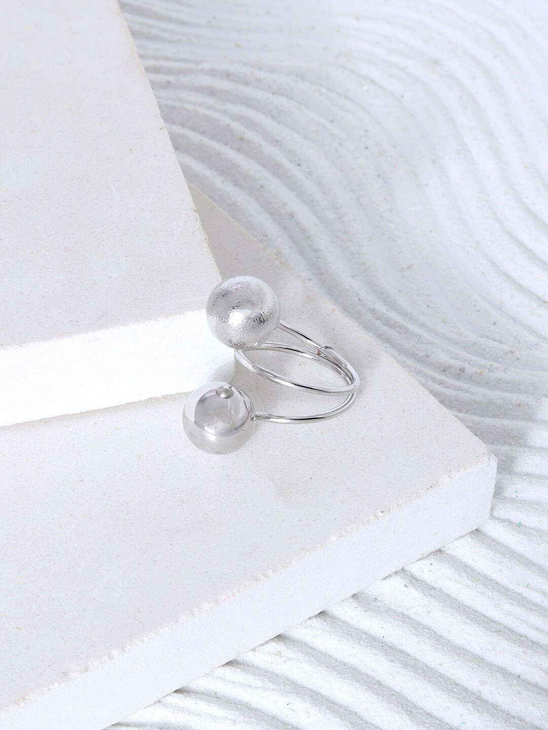 JOKER & WITCH Silver-Plated Pandora Design Adjustable Finger Ring