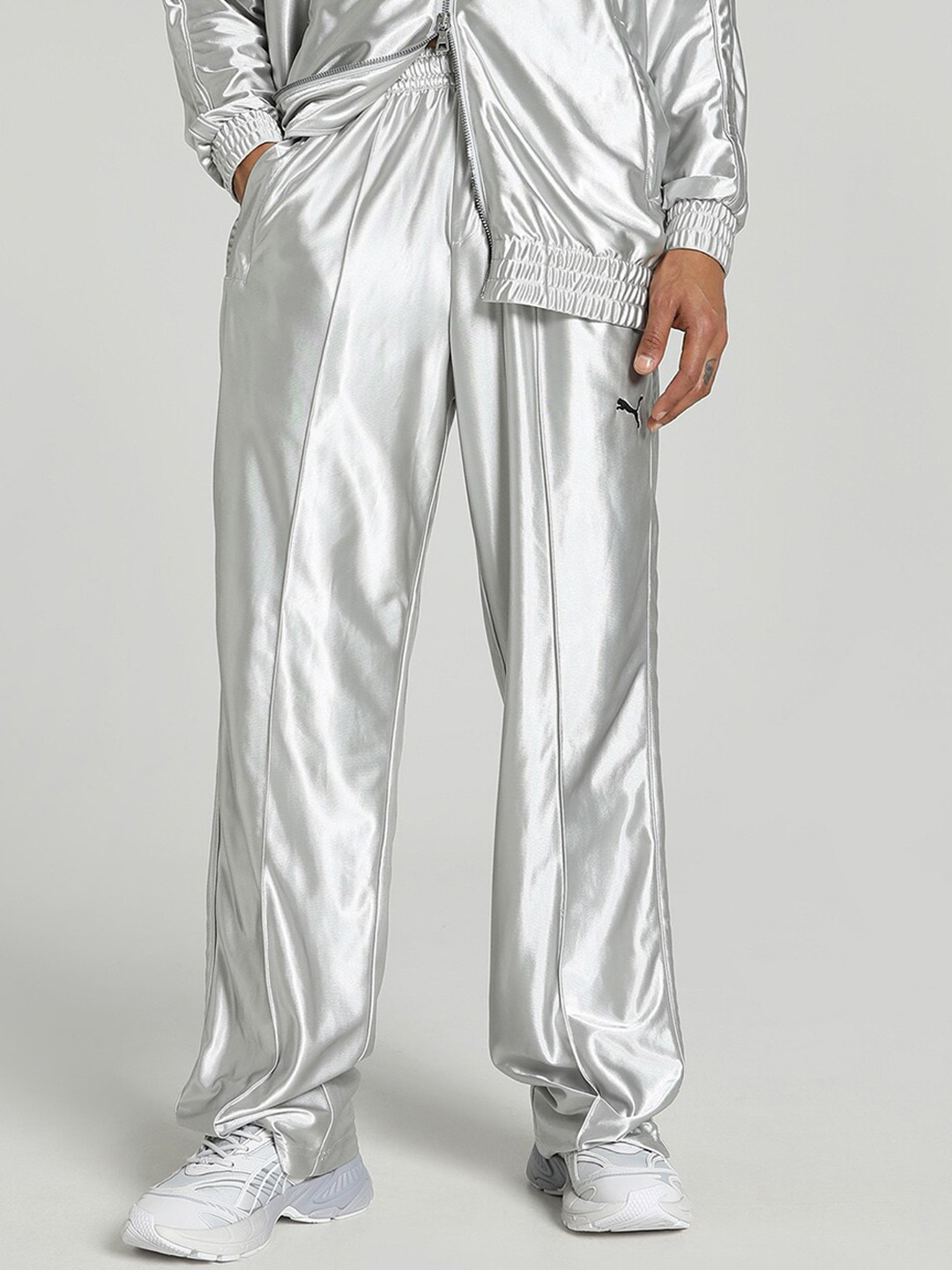 Puma T7 Metallic Relaxed Fit Track Pants