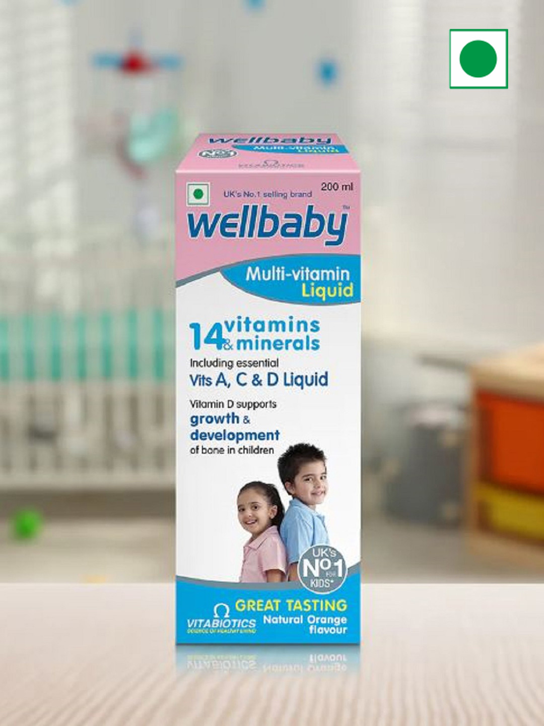 Vitabiotics Wellbaby Orange Multivitamin Liquid For Bone Growth & Development - 200ml