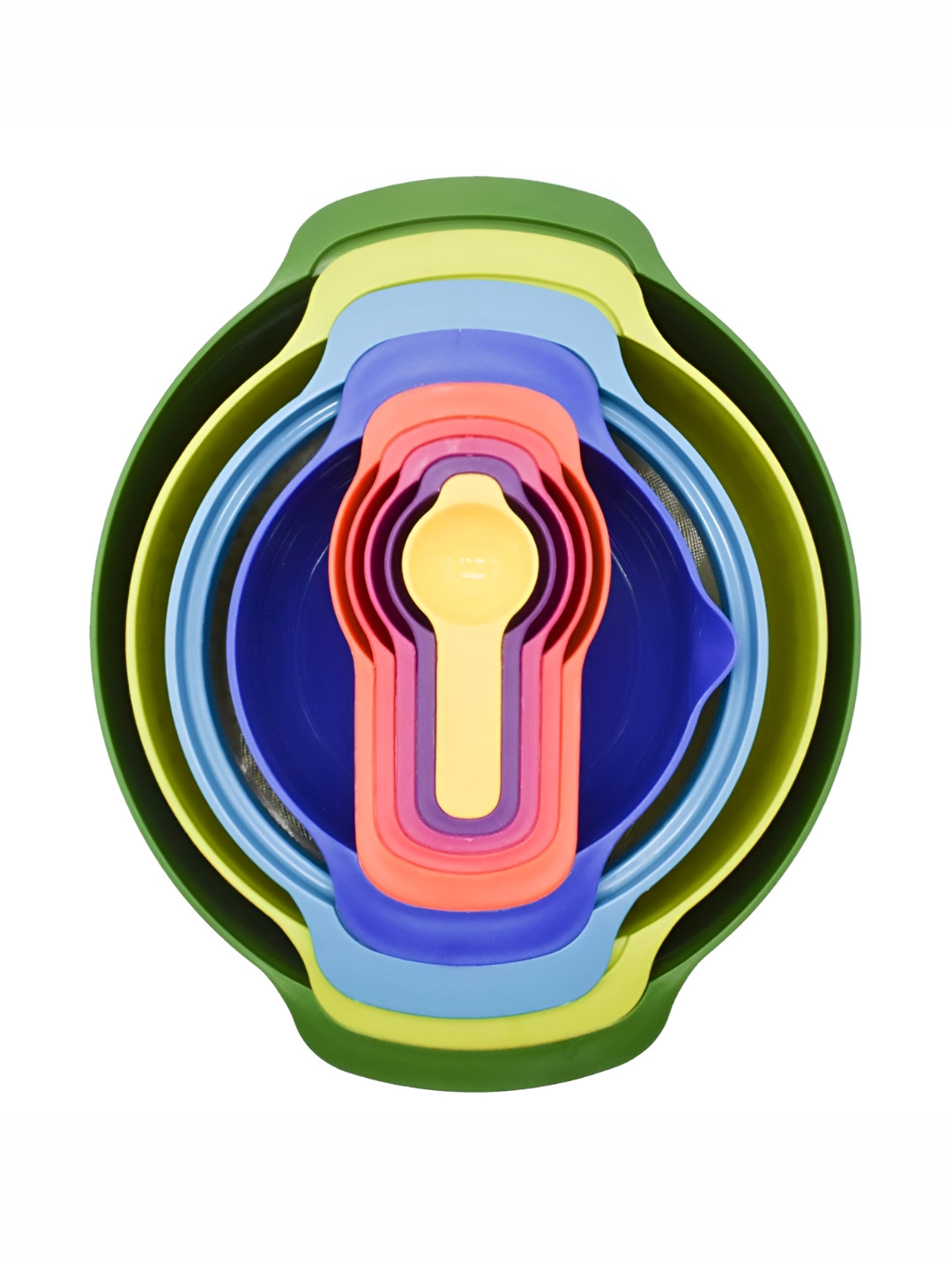 Kookee Green & Blue 9 Pieces Measuring Cups