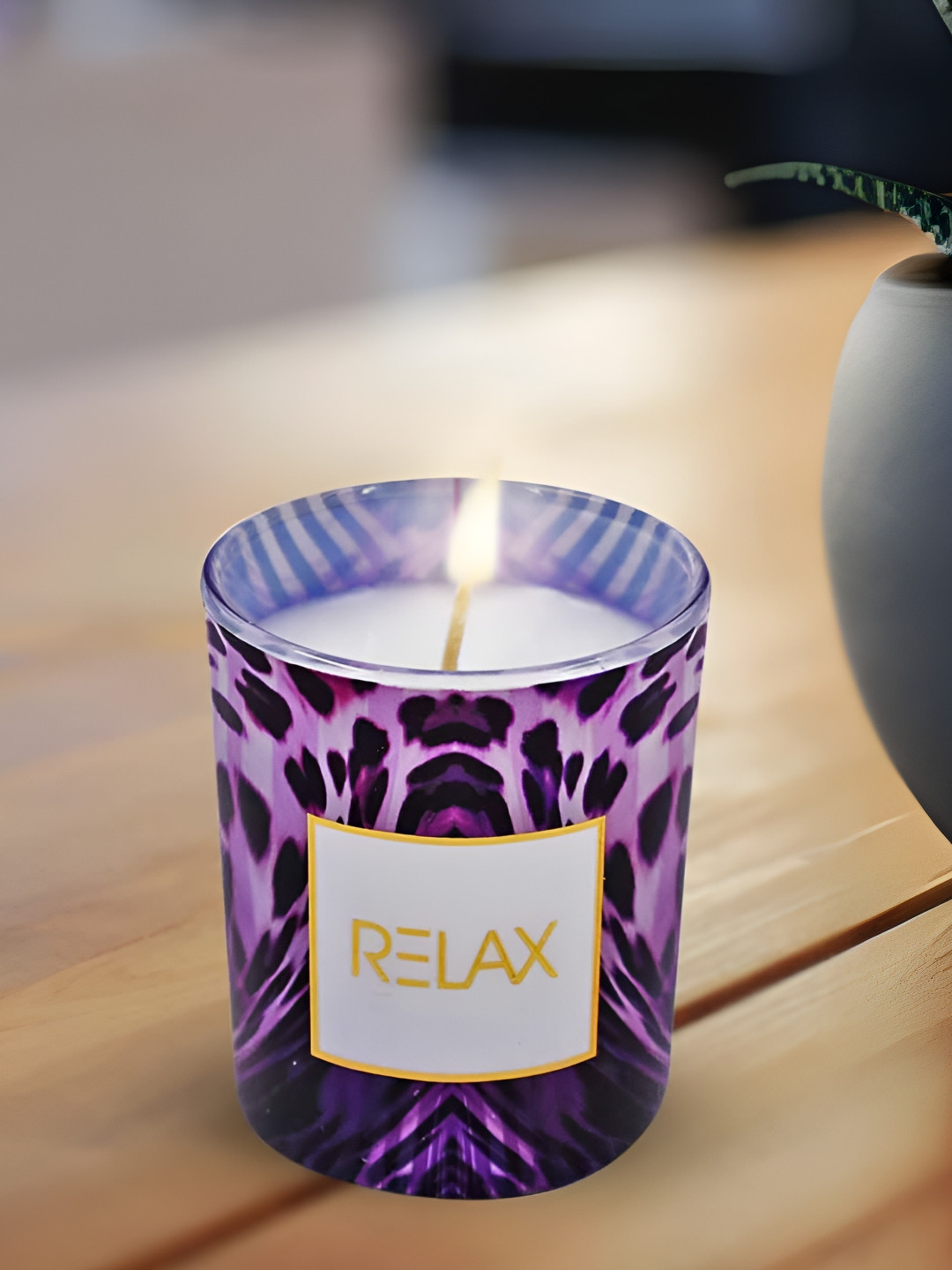 Kookee Soy Wax Lead-Free Wick 1 Wick Scented Abstract Geometric Regular Jar Candles