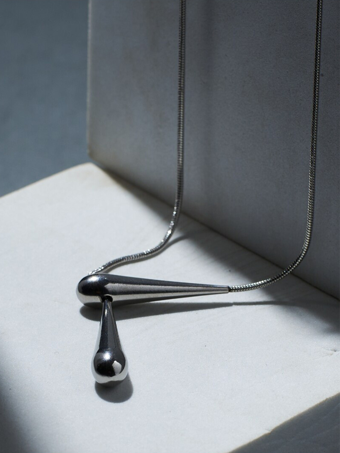 SALTY Women Stainless Steel Silken Lariat Chain