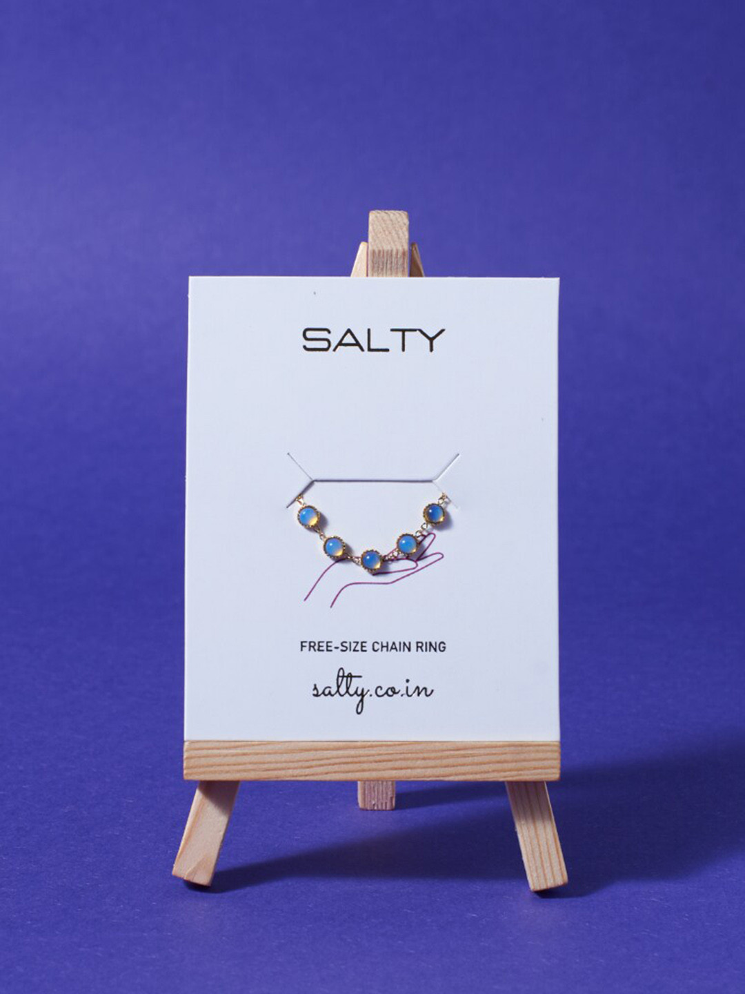 SALTY Opalescent Chain Ring for Women