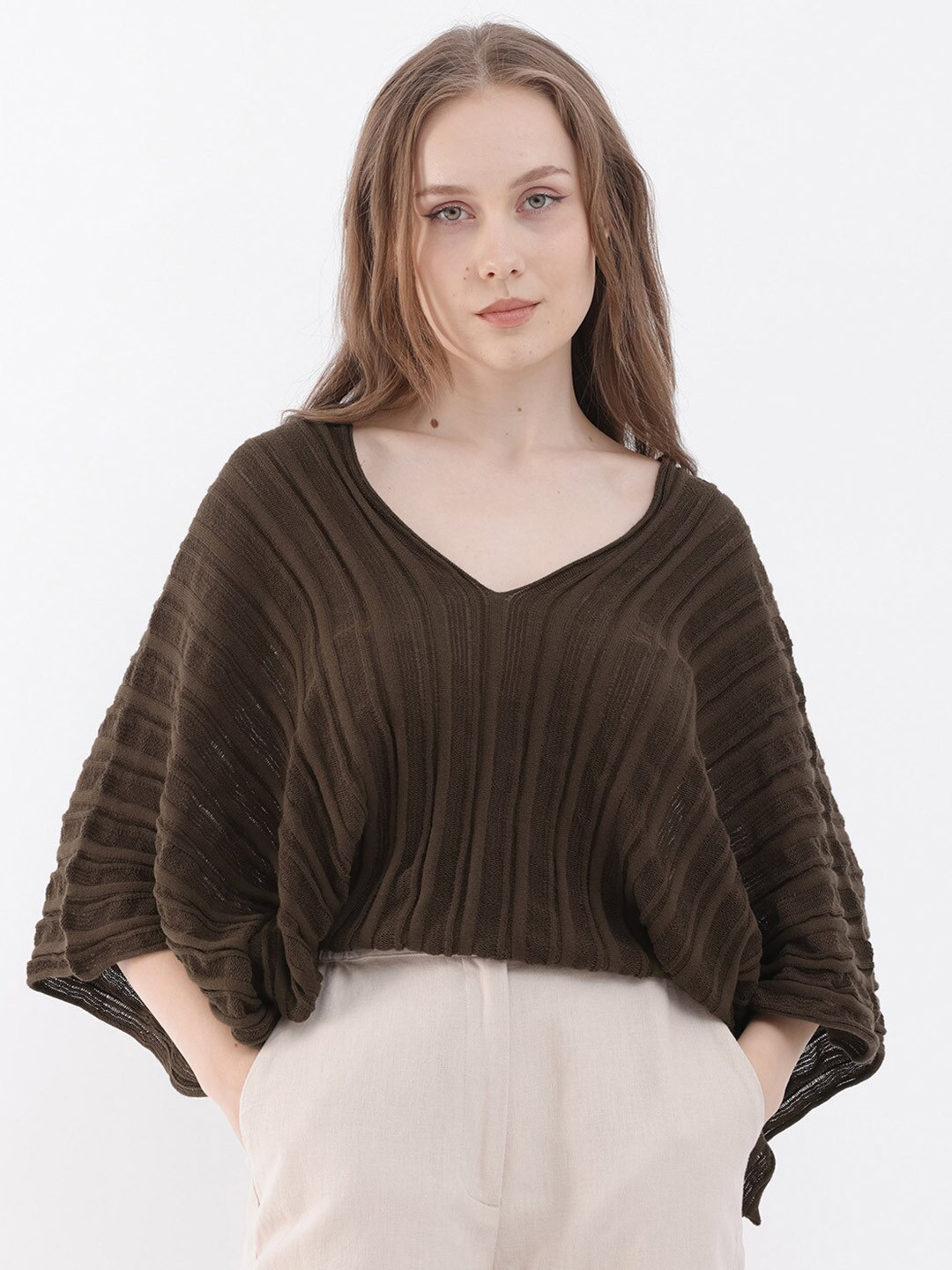 RAREISM Self Designed Kimono Sleeve Cotton Top