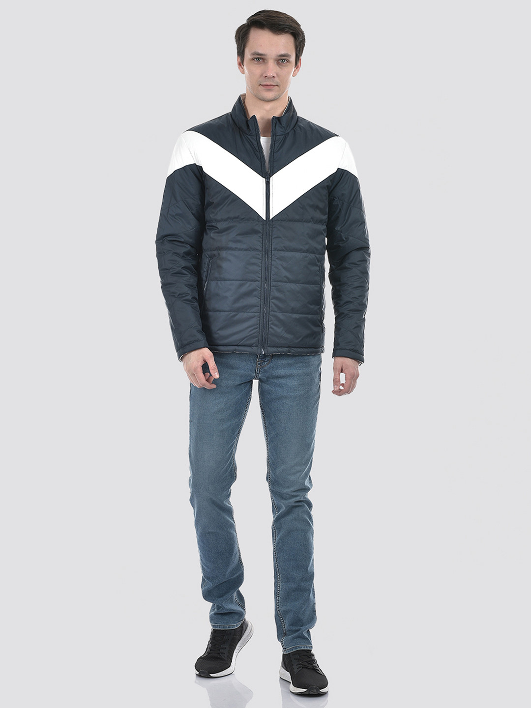 Numero Uno Colourblocked Lightweight Reversible Puffer Jacket