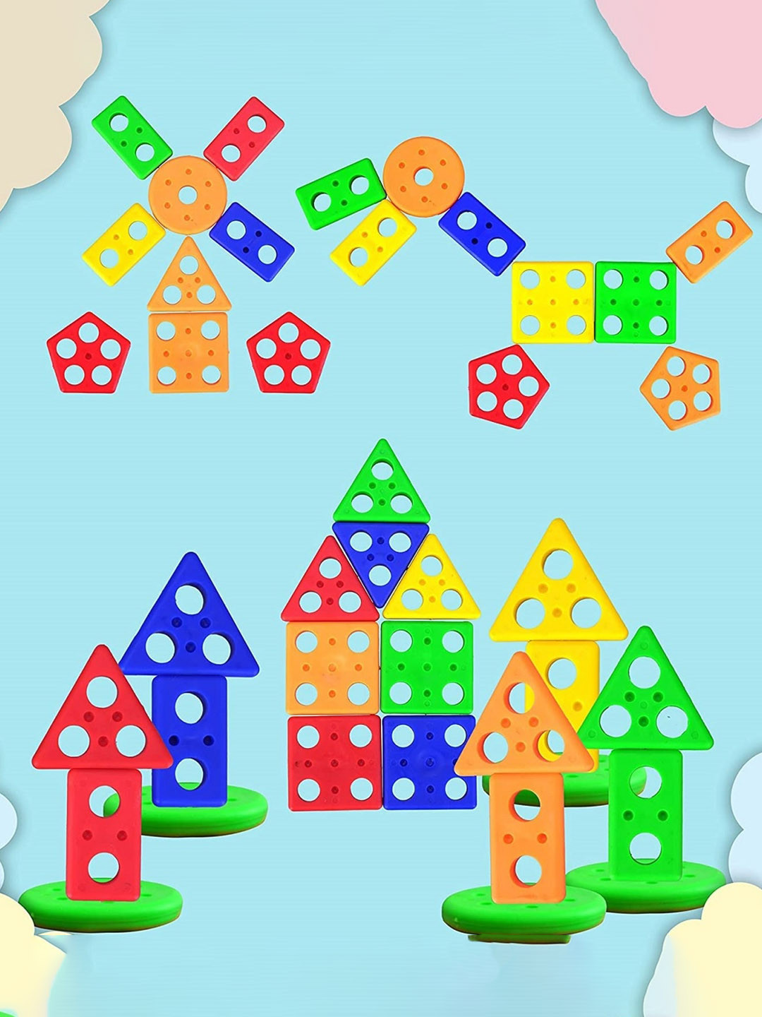 ADKD Kids Geometric Shape Sorter & Stacker Toy