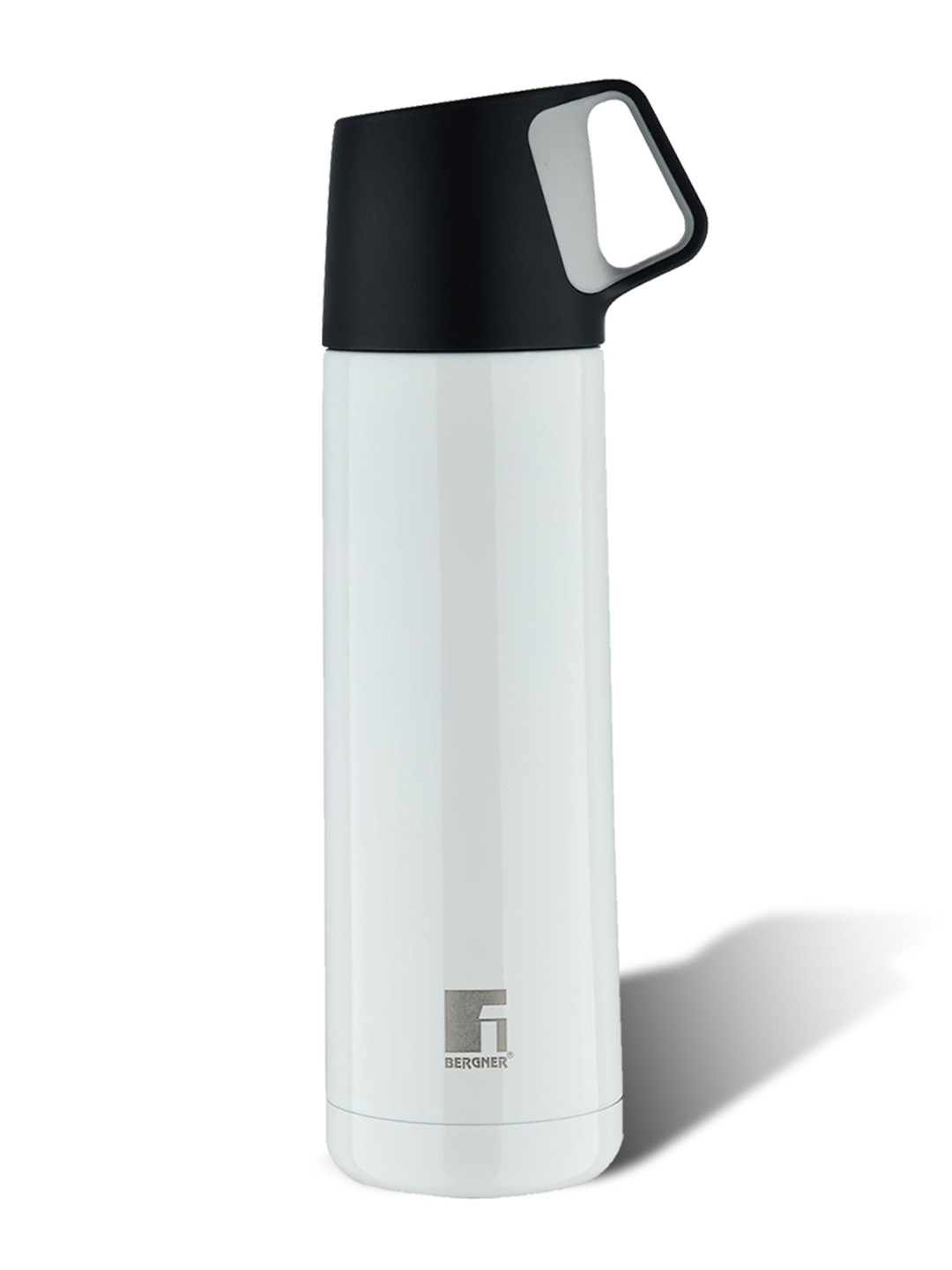 BERGNER White Solid Stainless Steel Double Wall Vacuum Flask - 500ml