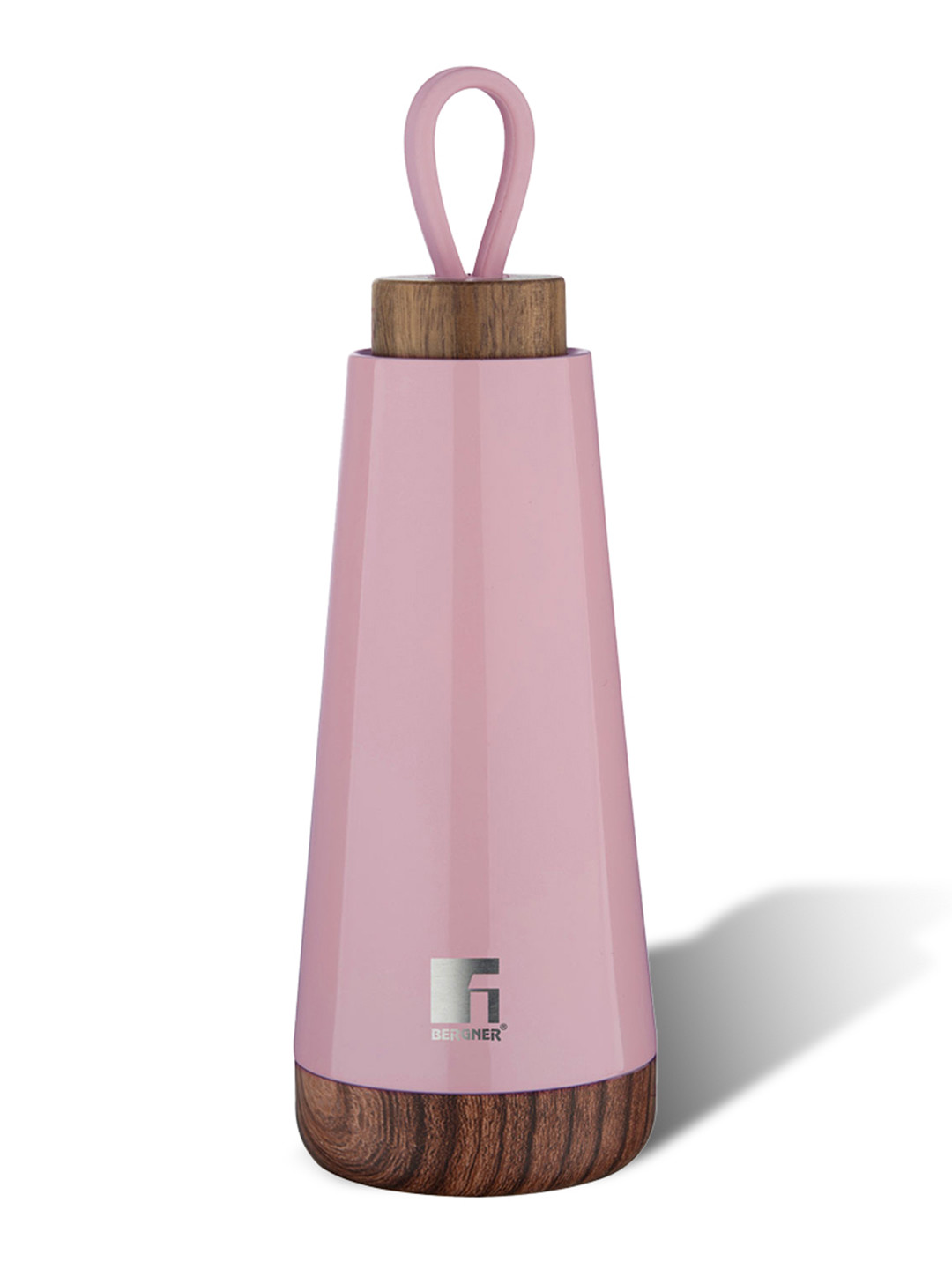 BERGNER Pink Solid Stainless Steel Double Wall Vacuum Flask - 370ml