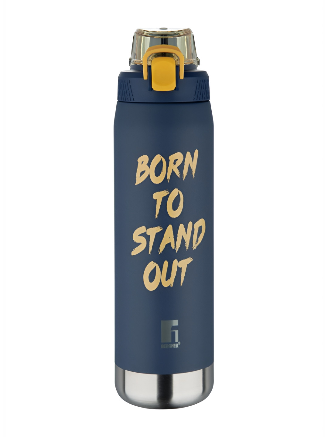 BERGNER Blue Conversational Stainless Steel Single Wall Vacuum Flask - 1.1L