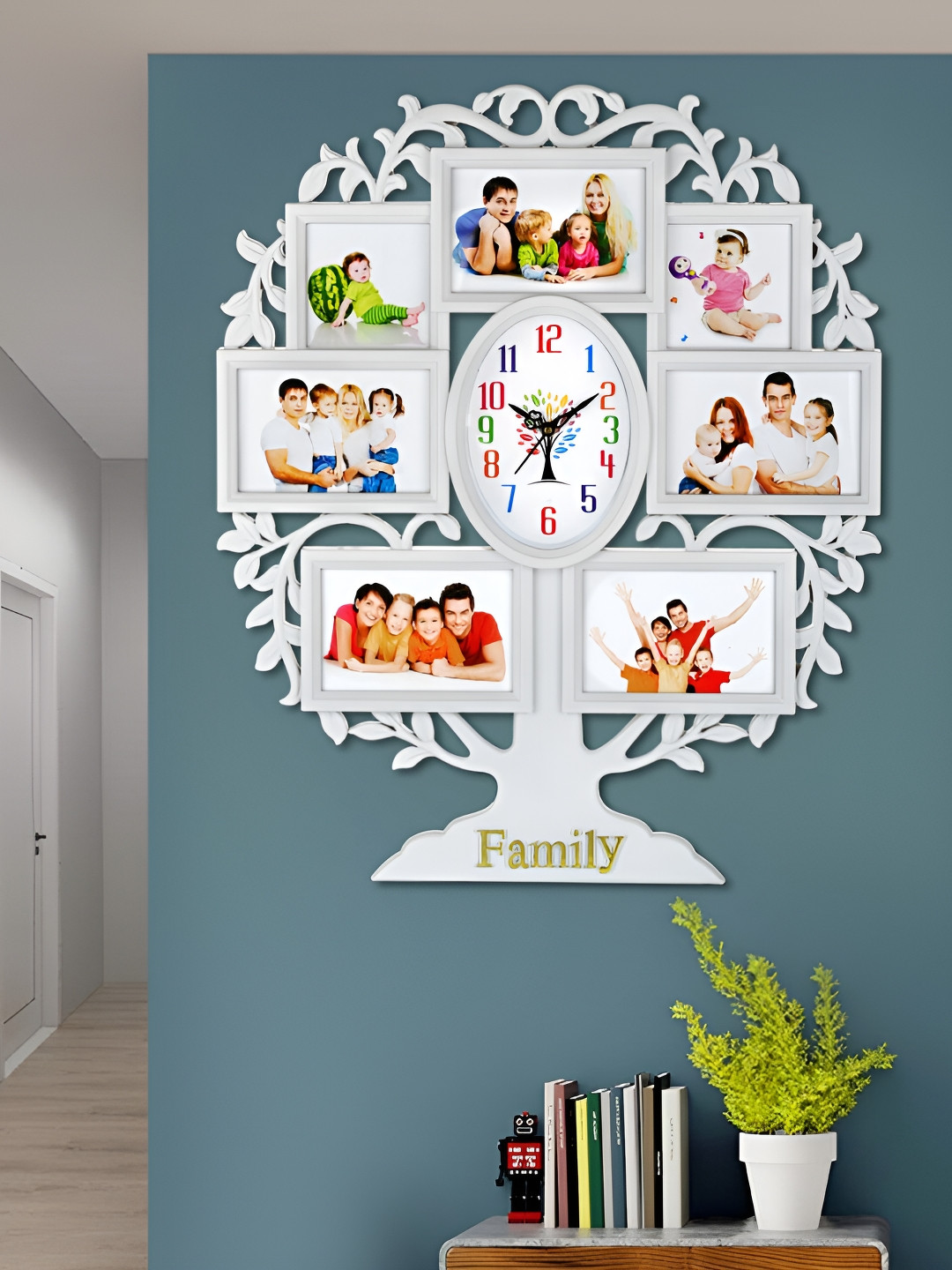 Attractionz White Ova Contemporary Wall Clock