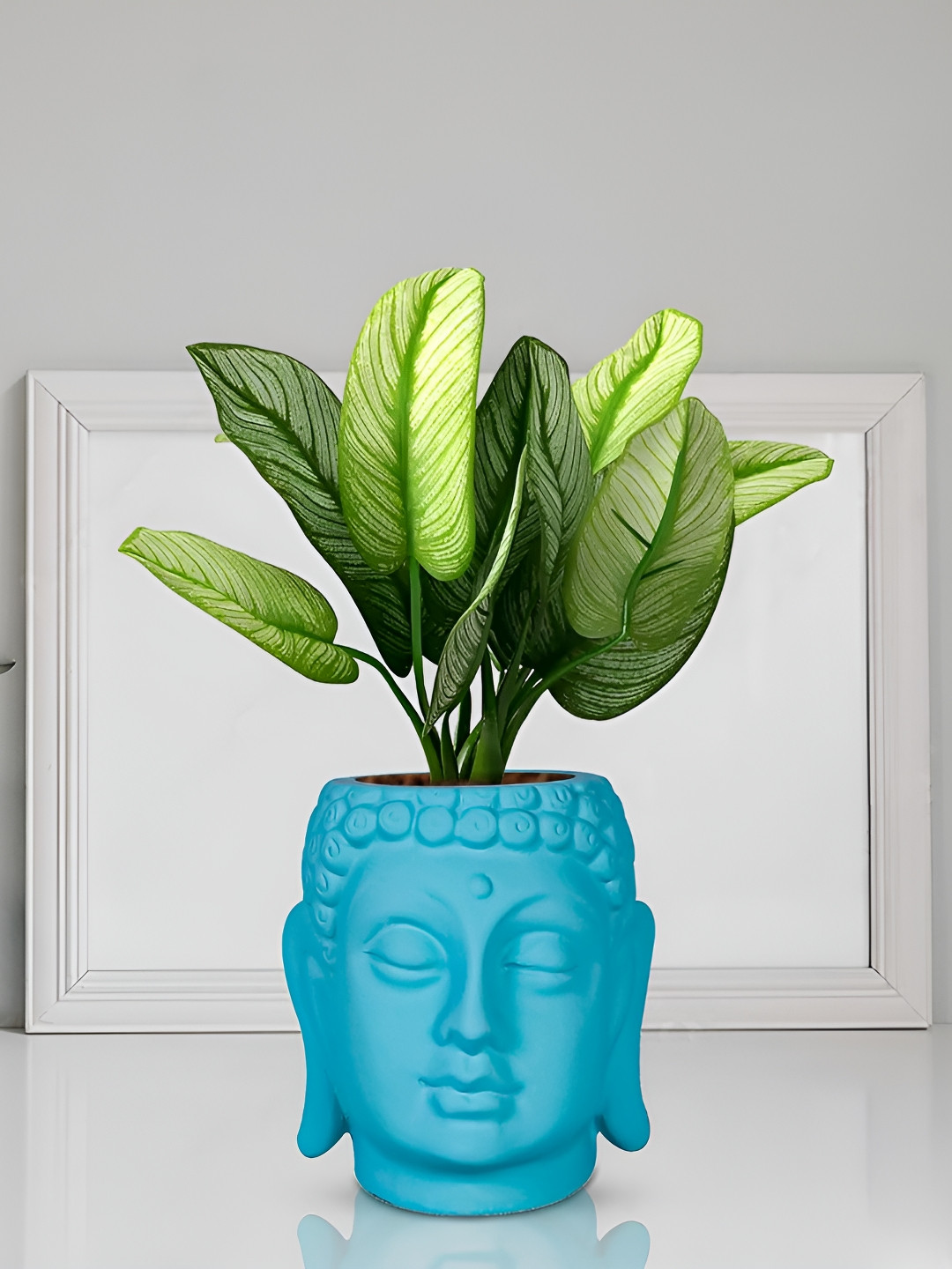 LASAKI Blue Buddha Ceramic Planter
