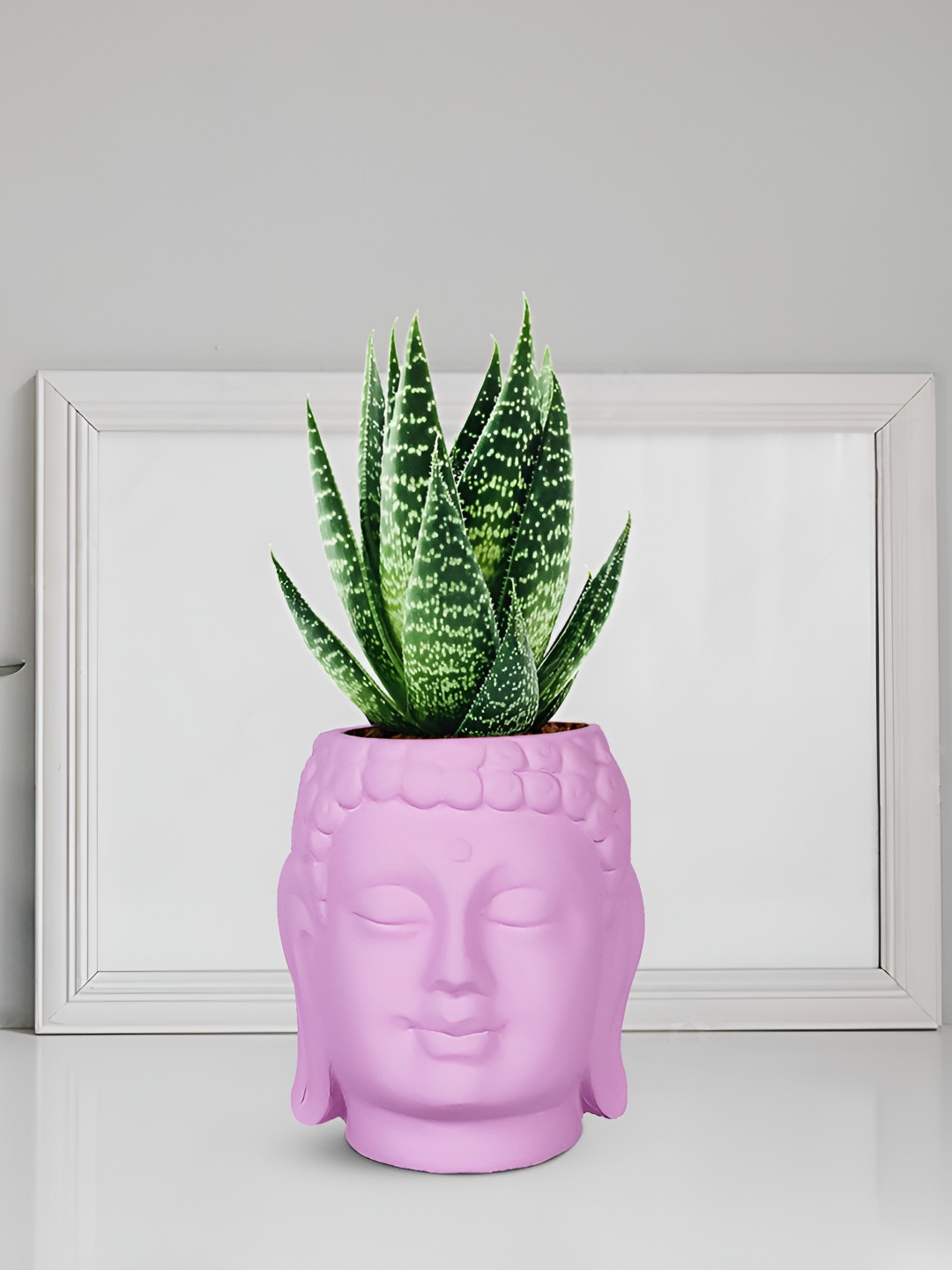LASAKI Purple Buddha Textured Ceramic Planter