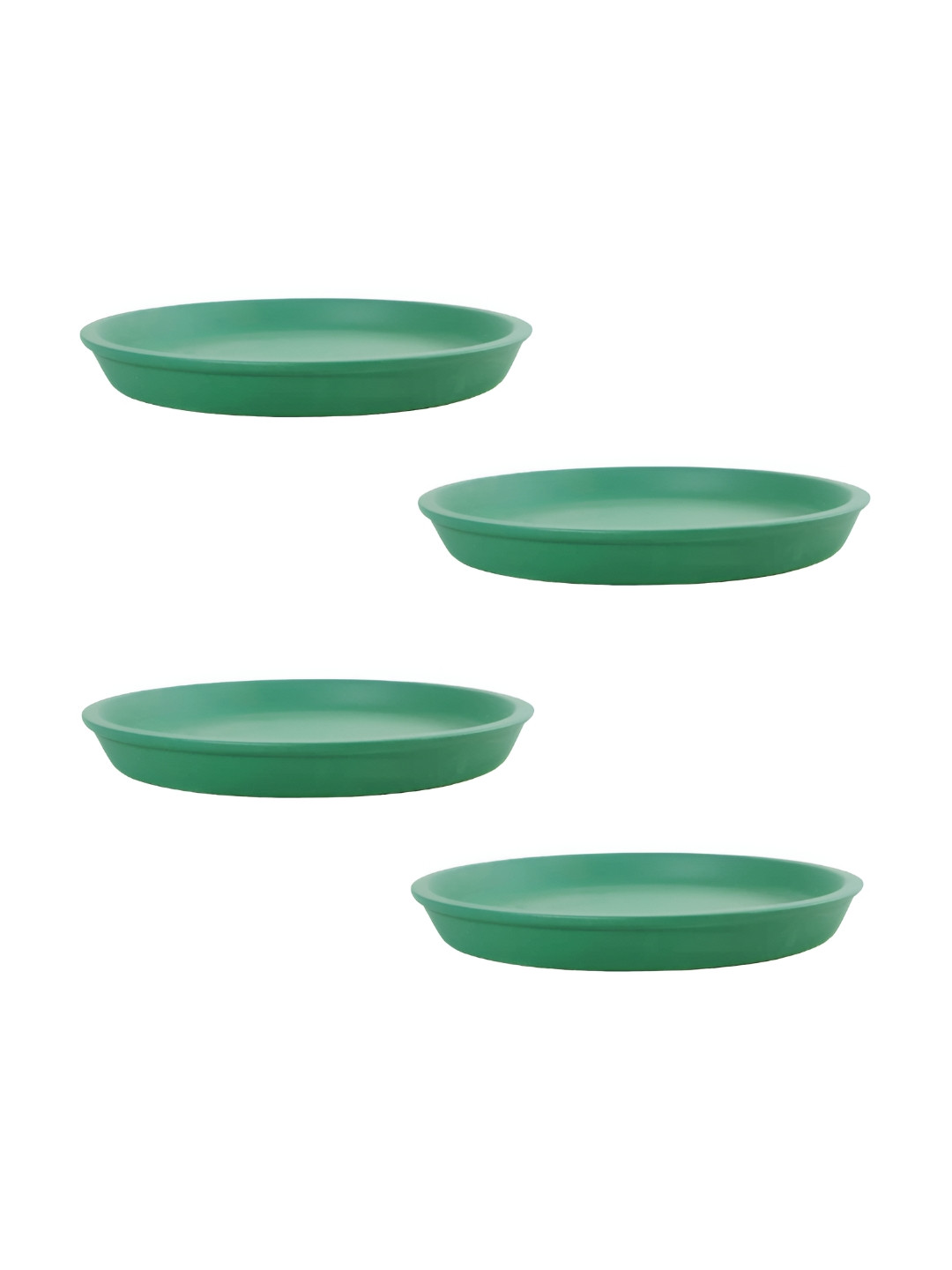 LASAKI 4 Pcs Green Round Ceramic Pot Holders