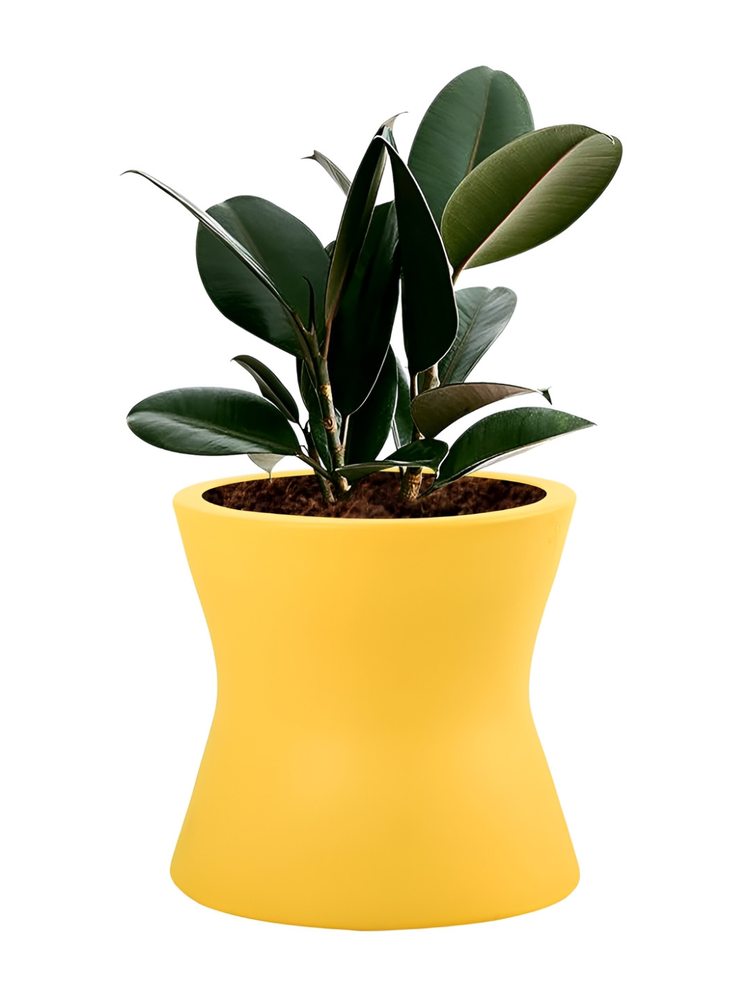 LASAKI Yellow Ceramic Planter