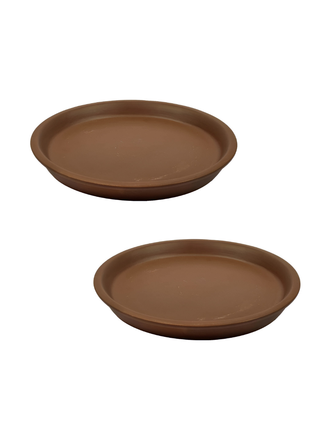 LASAKI 2 Pieces Truffle Round Ceramic Pot Trays