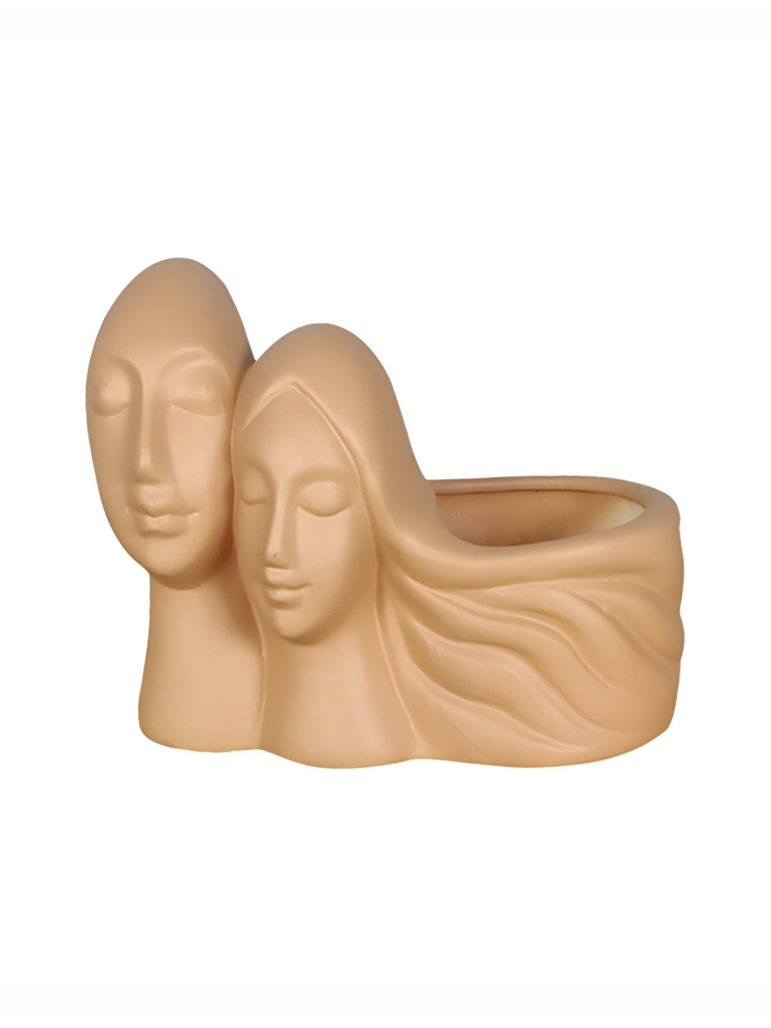 LASAKI Bronze Textured Ceramic Planter With Holder