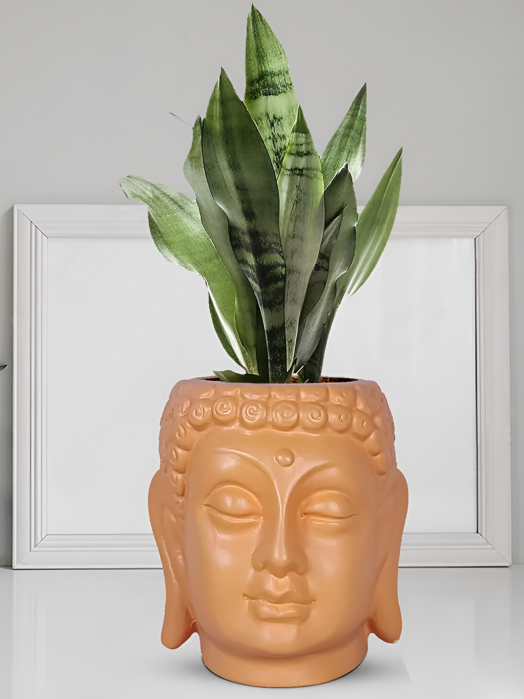 LASAKI Orange Textured Ceramic Planter Holder