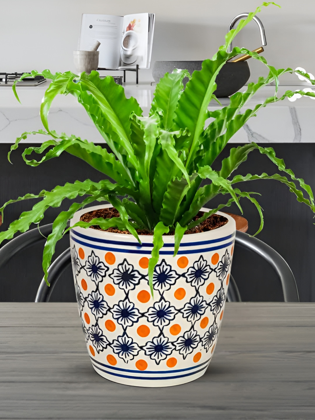 LASAKI Luis Assorted Textured Ceramic Planter