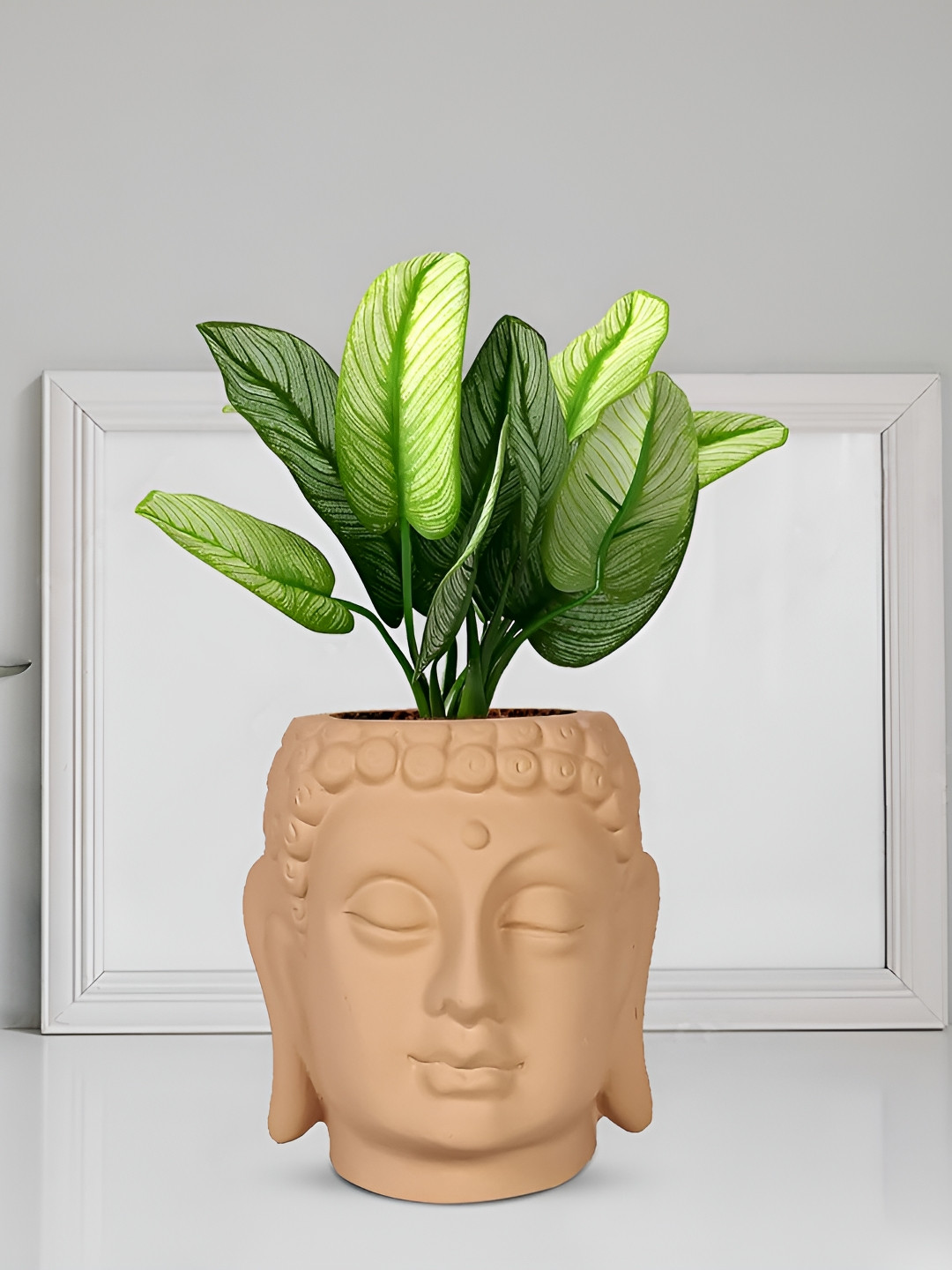 LASAKI Bronze Buddha Textured Ceramic Planter