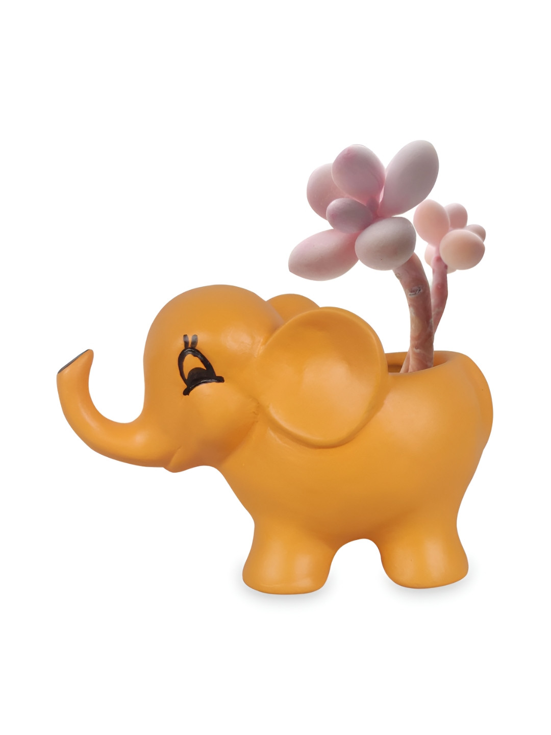 LASAKI Orange Jumbo Lily Shape Ceramic Planter