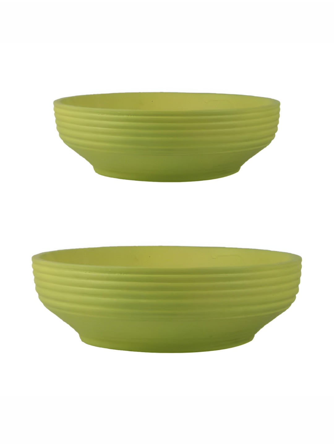 LASAKI Camry Lime Green 2 Pieces Textured Ceramic Planters