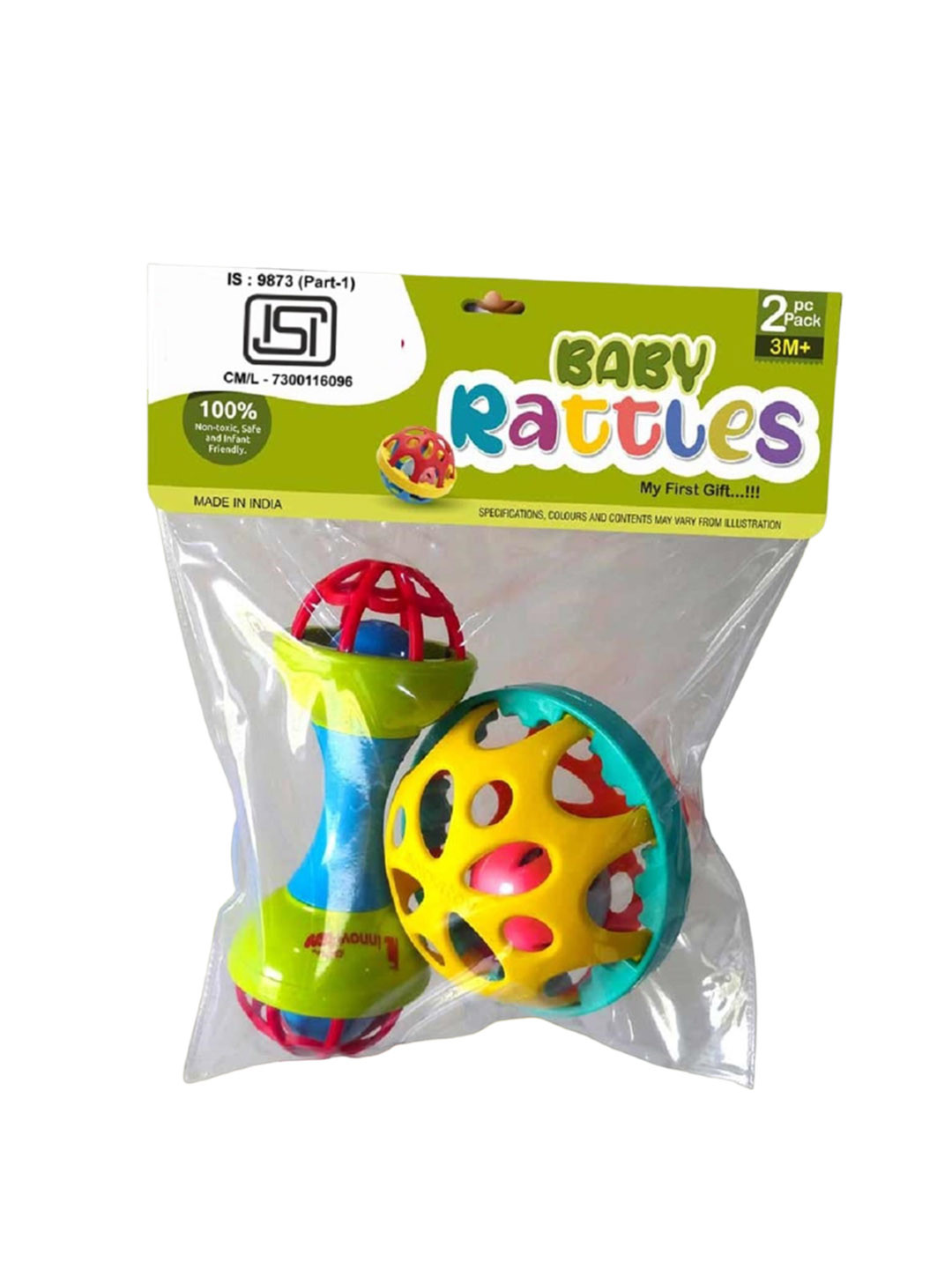 ADKD Infants 2 Pieces Rattle & Teether Set