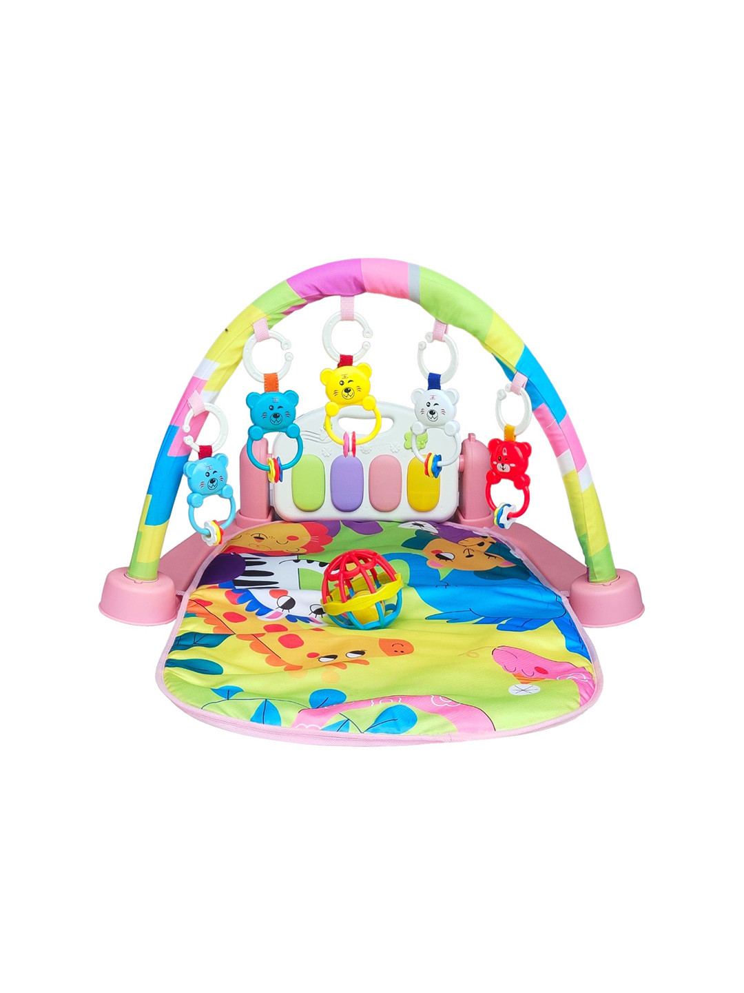 ADKD Infants Musical Play Gym Piano Mat & Fitness Rack With Rattle Ball Toys