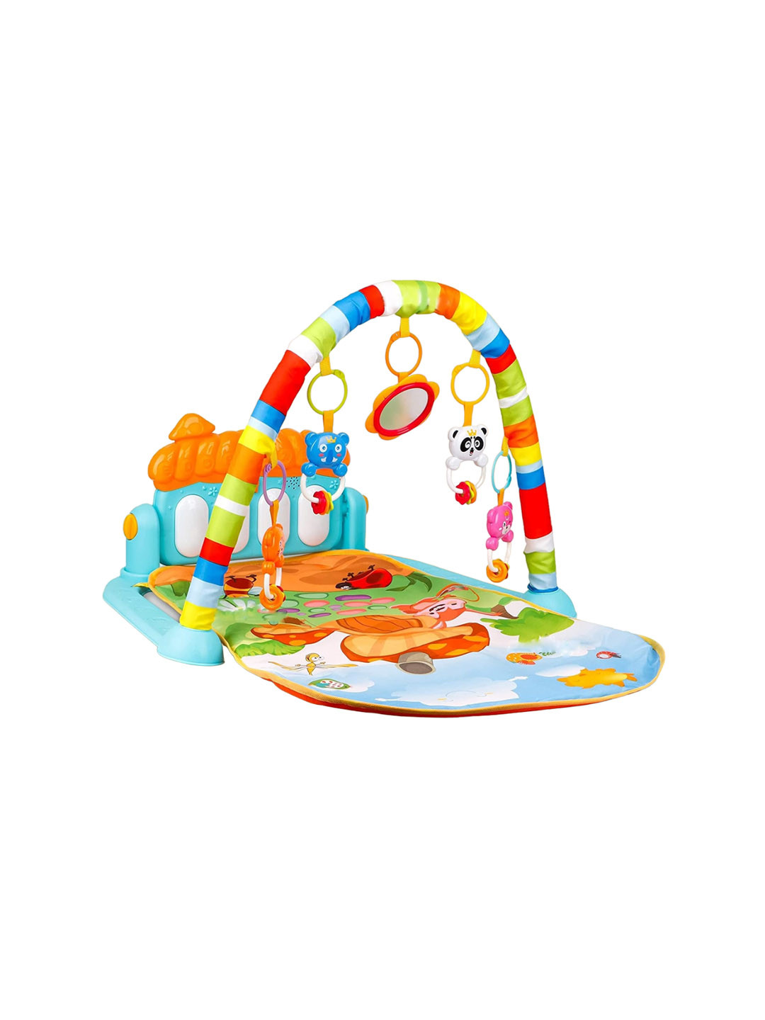 ADKD Infants Multi Function Baby Play Gym Piano Fitness Rack With Toy Bar