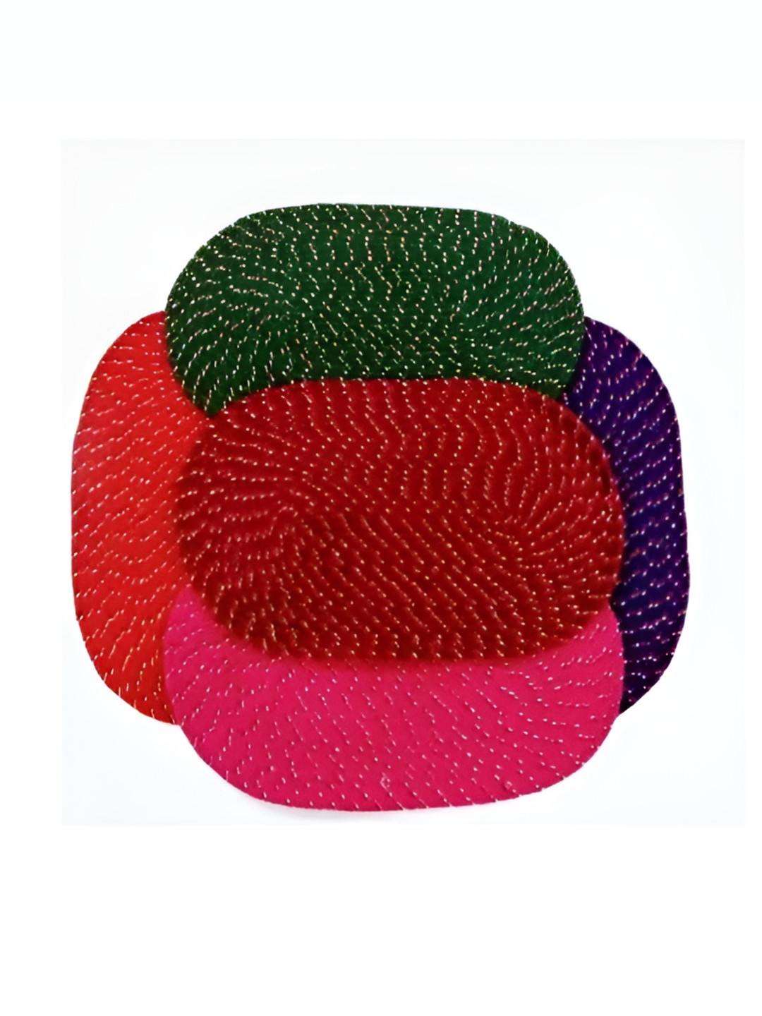 Supreme Home Collective Red & Pink 5 Pcs Cotton Doormats Softness & Comfort