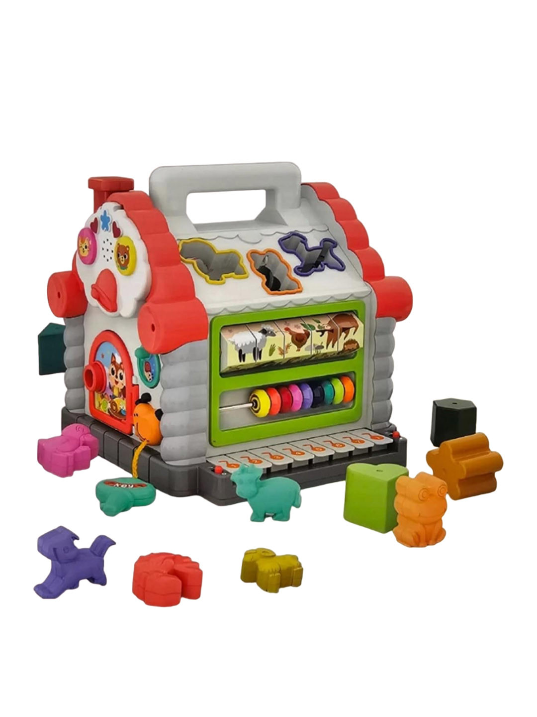 ADKD Kids Colorful and Attractive Funny Cottage Shape Sorter Activity Cube