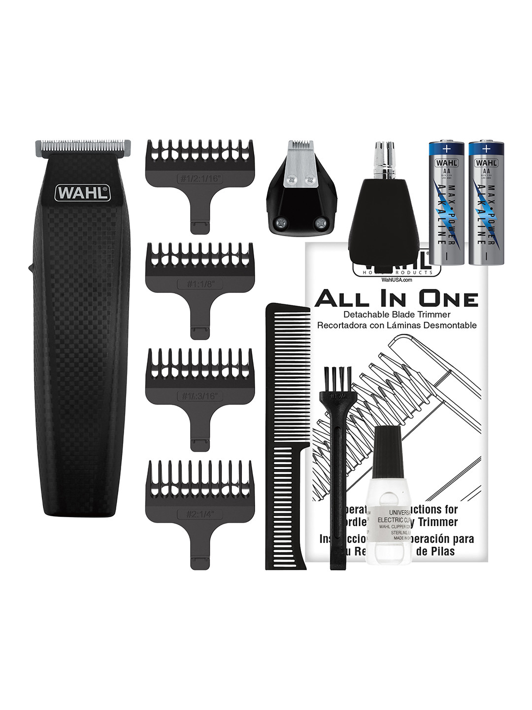 WAHL All In One Battery Groomer To Trim Groom & Detail - Black