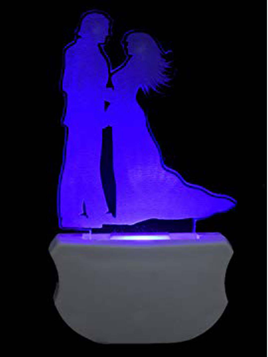 NMII Transparent 3D Illusion Couples Printed Night Lamp