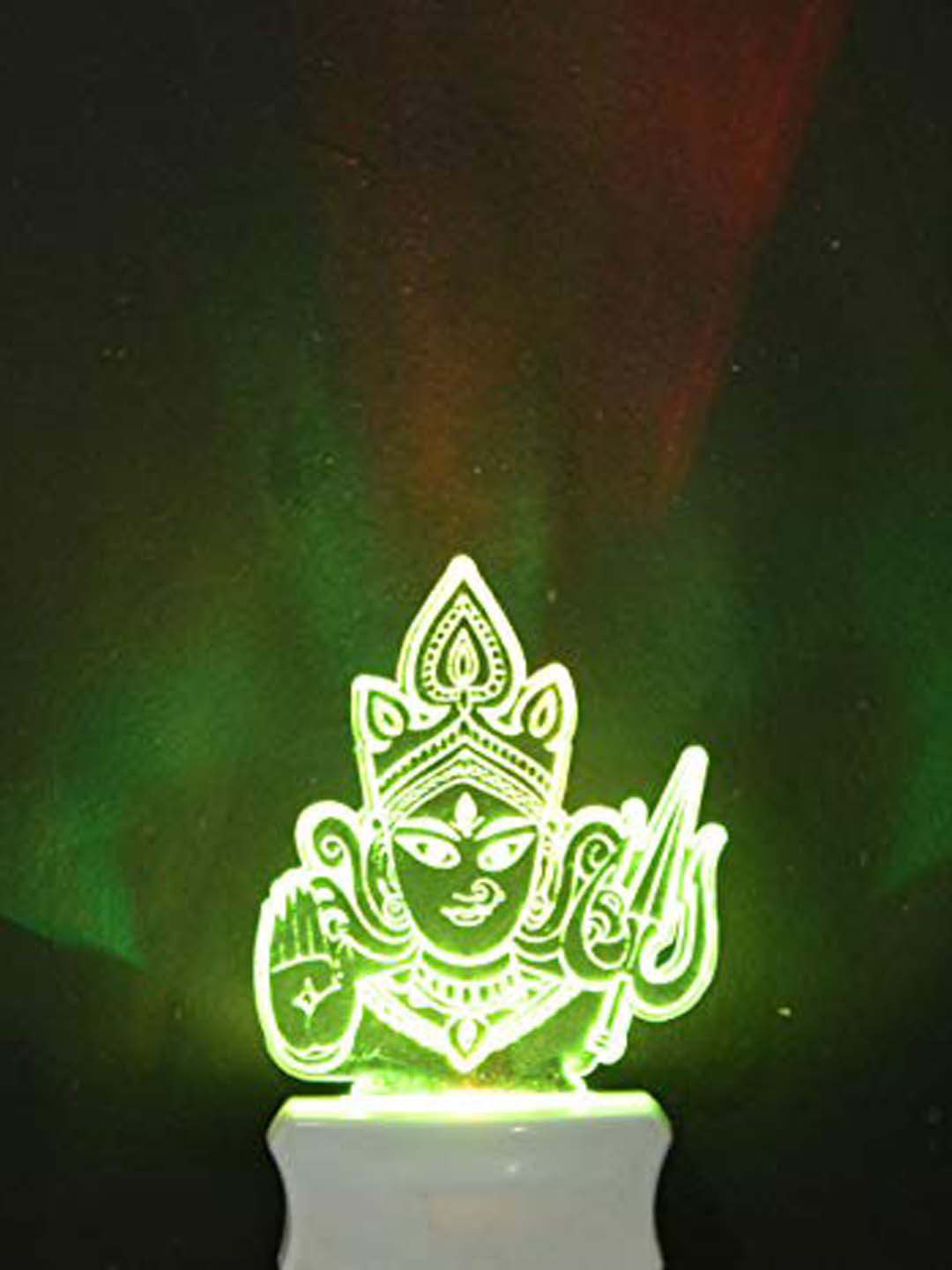 NMII Blue Maa Durga Printed Abstract Shape Table Lamps