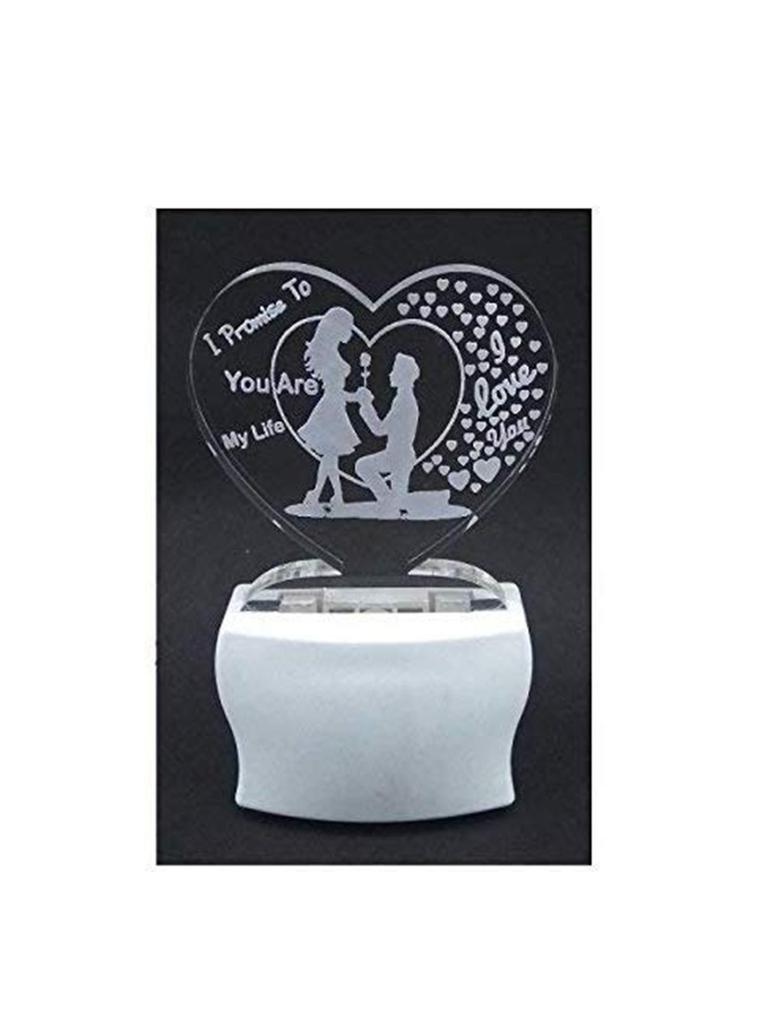NMII Transparent & White Abstract Shaped Table Lamp
