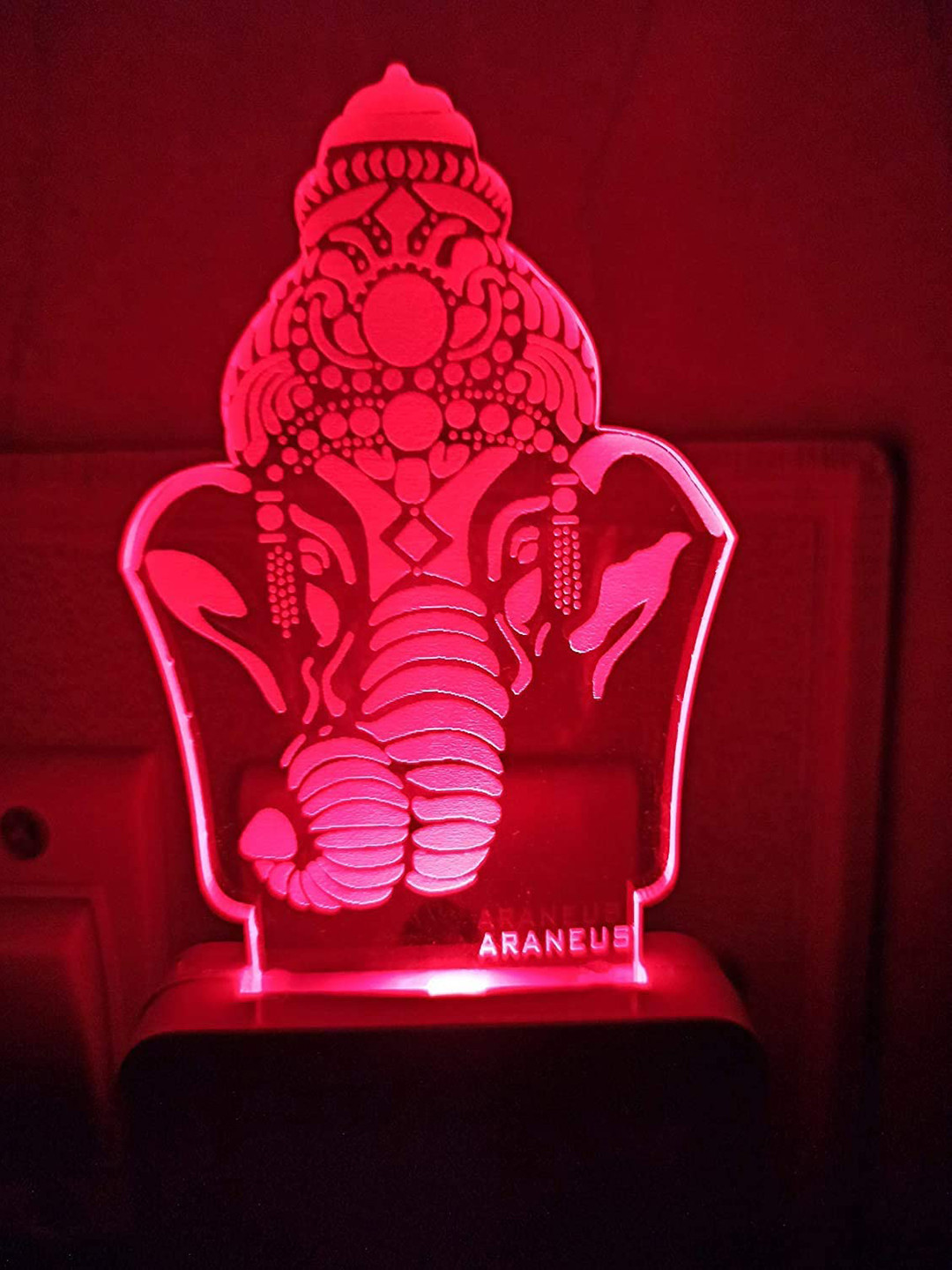 NMII Pink & Green Printed Acrylic Table Lamps