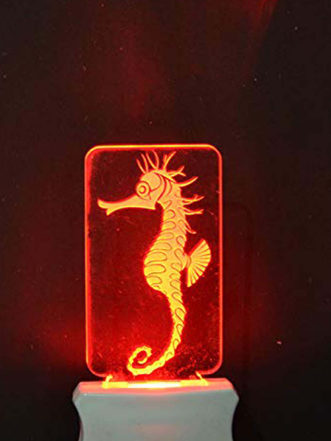 NMII Blue & Red Printed Acrylic 3D Illusion Plug Night Lamp