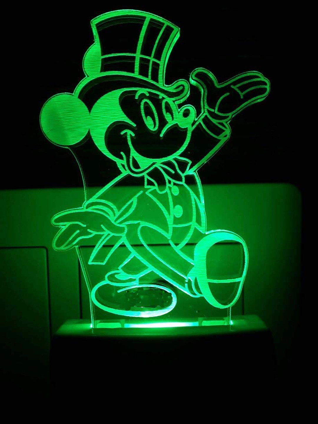 NMII White Micky Mouse Printed Table Lamps