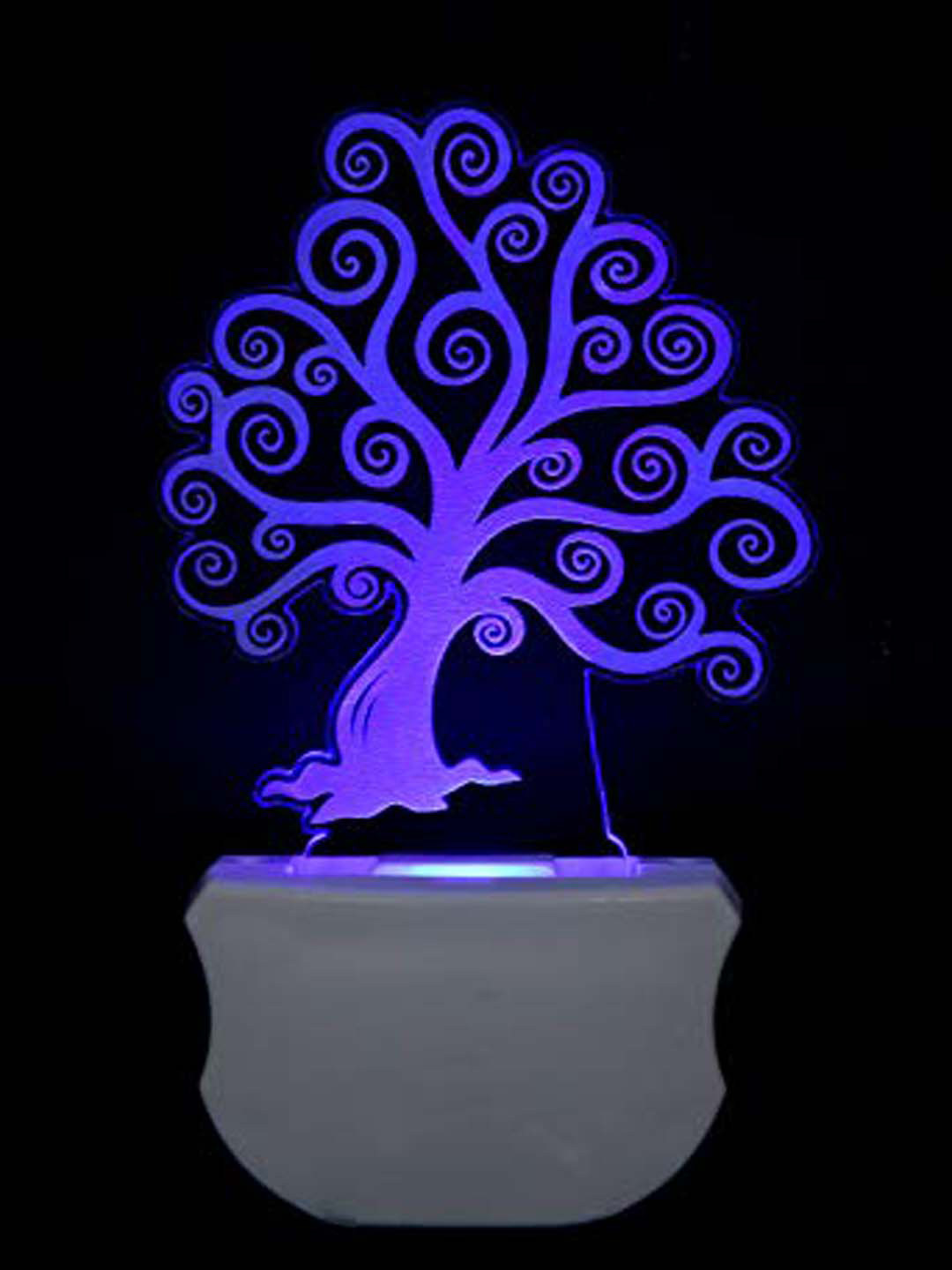 NMII Blue & Red 3D Illusion Night Table Lamps