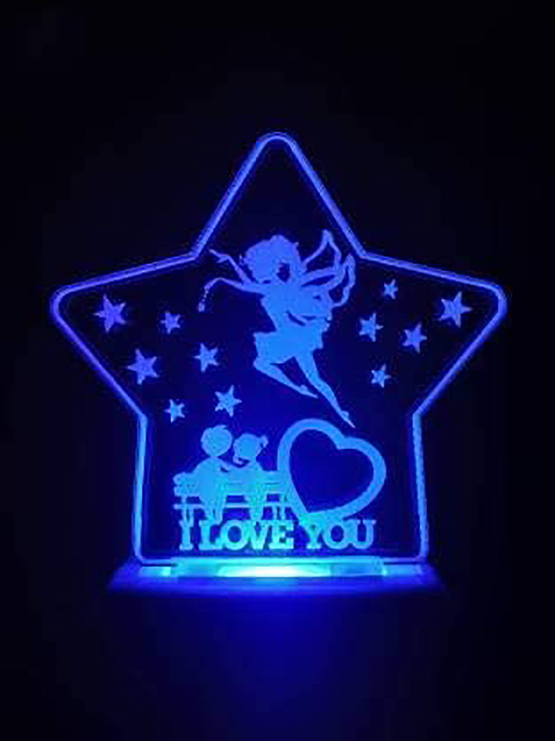 NMII Green & Red Printed Acrylic 3D Illusion Plug Night Lamp