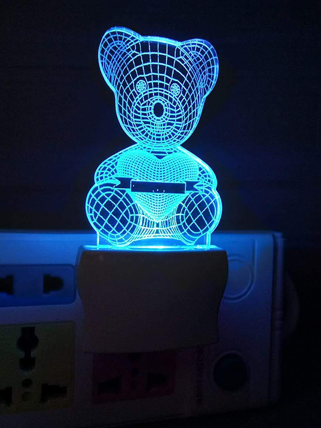 NMII Blue & Red Textured Acrylic Contemporary Wall Lamp