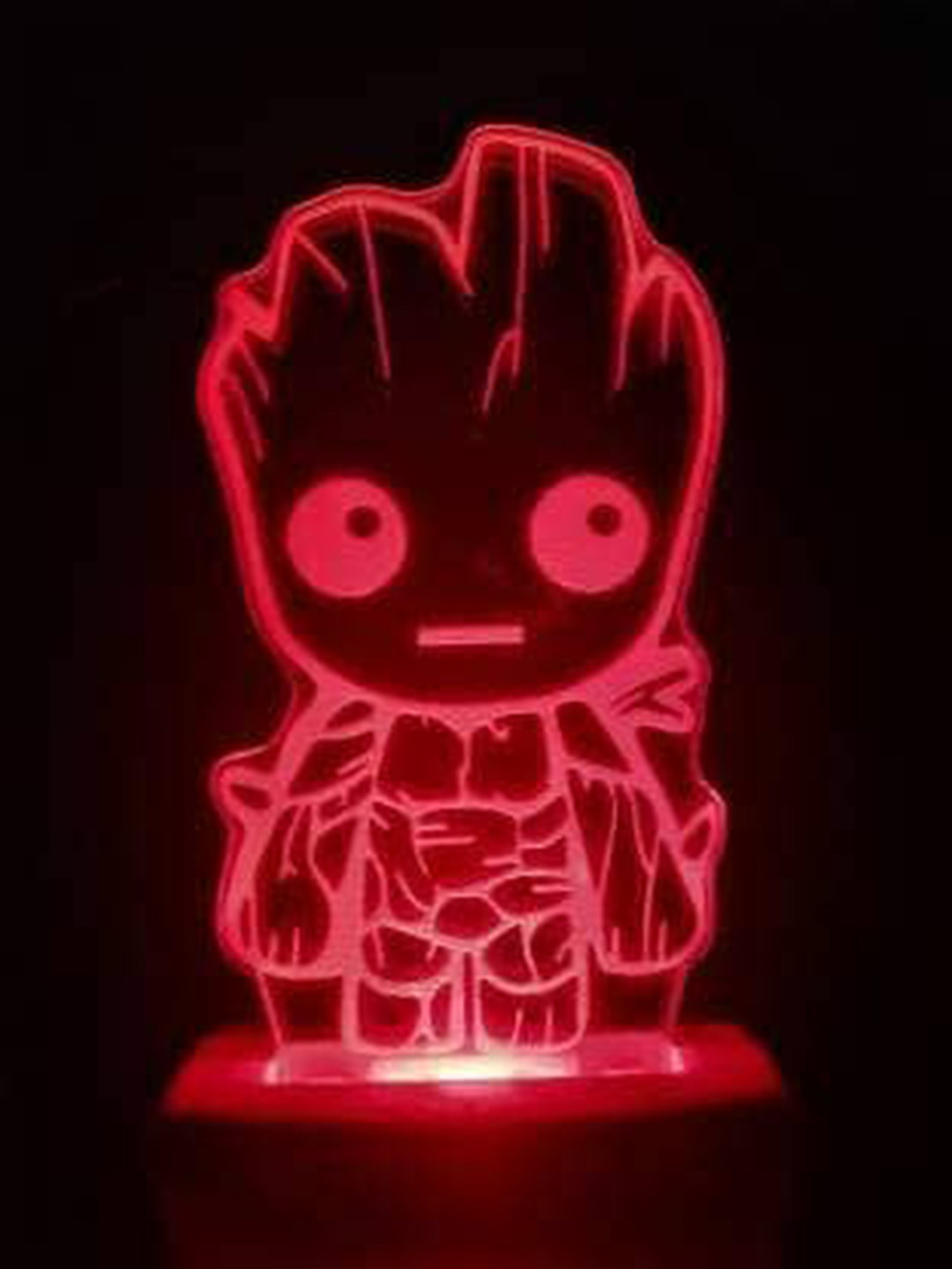 NMII Green & Blue Baby doll 3D Illusion Night Table Lamps