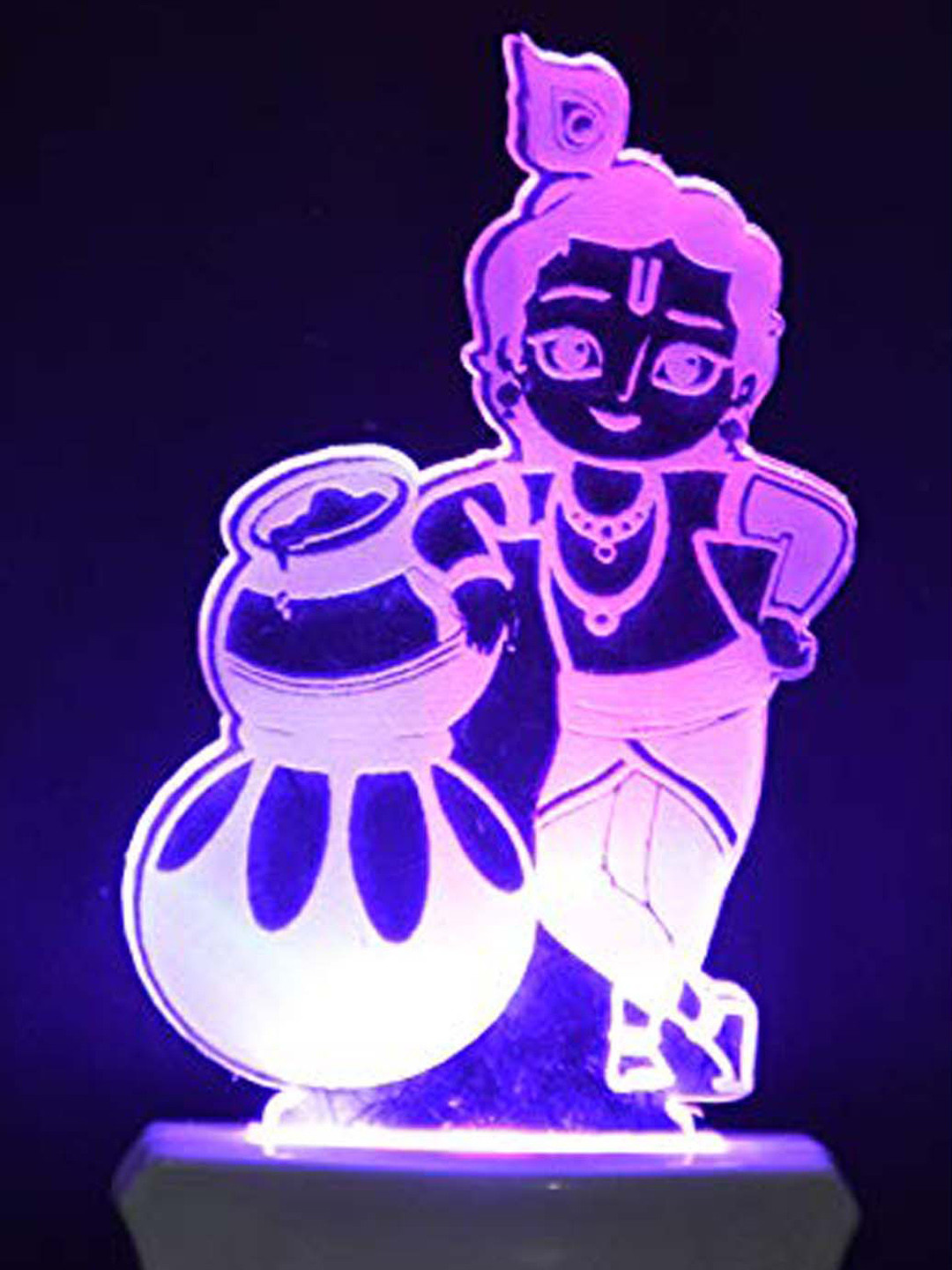 NMII Red & Blue Printed Acrylic 3D Illusion Plug Night Lamp