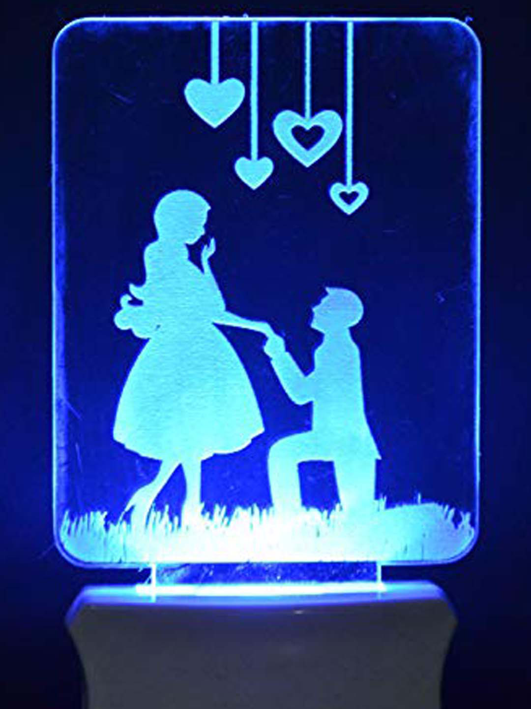 NMII Blue & Pink Printed Acrylic Table Lamps