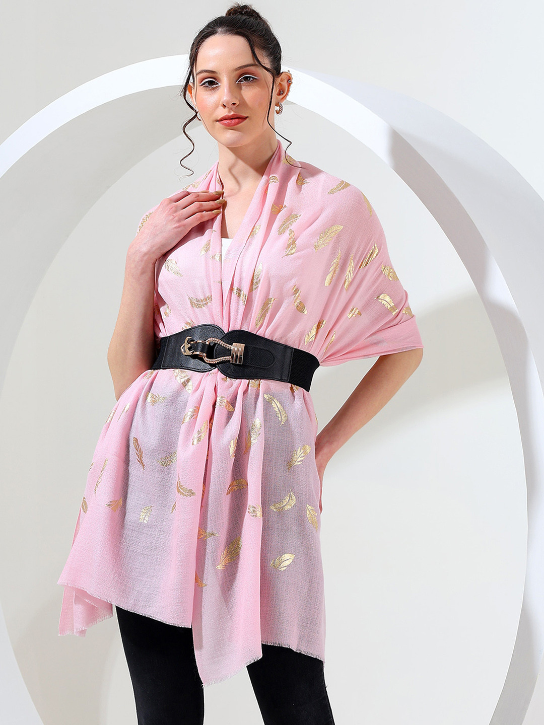 MODARTA Floral Printed Pure Woolen Stole