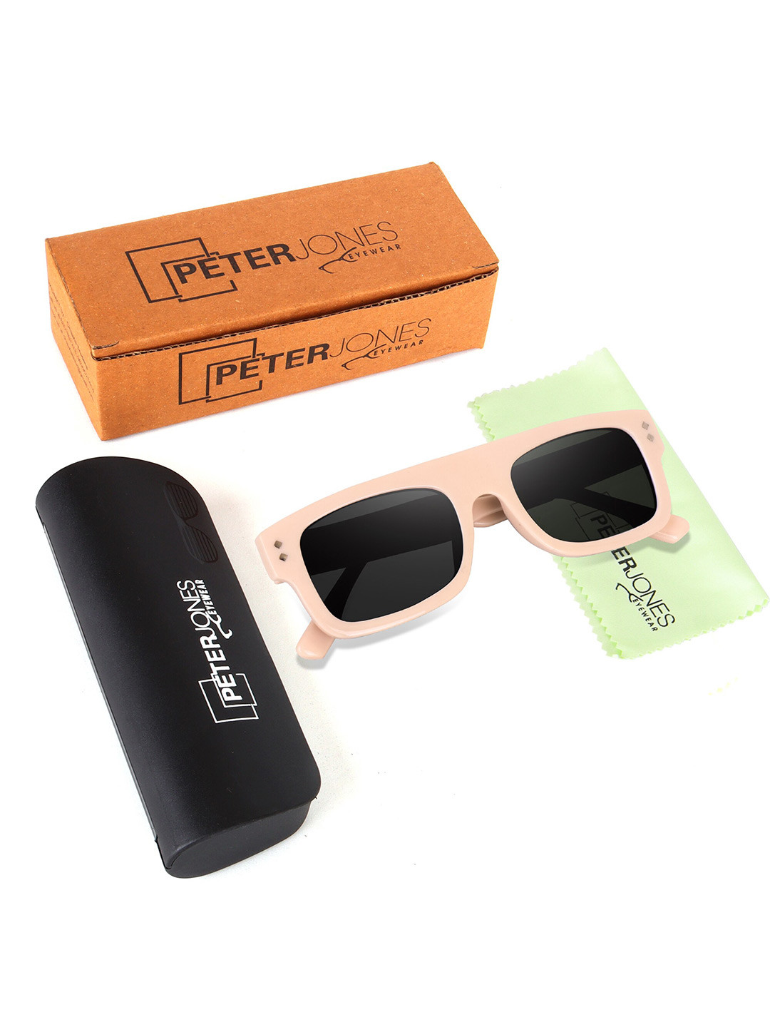 Peter Jones Eyewear Unisex Square Sunglasses with UV Protected Lens SG3637CR