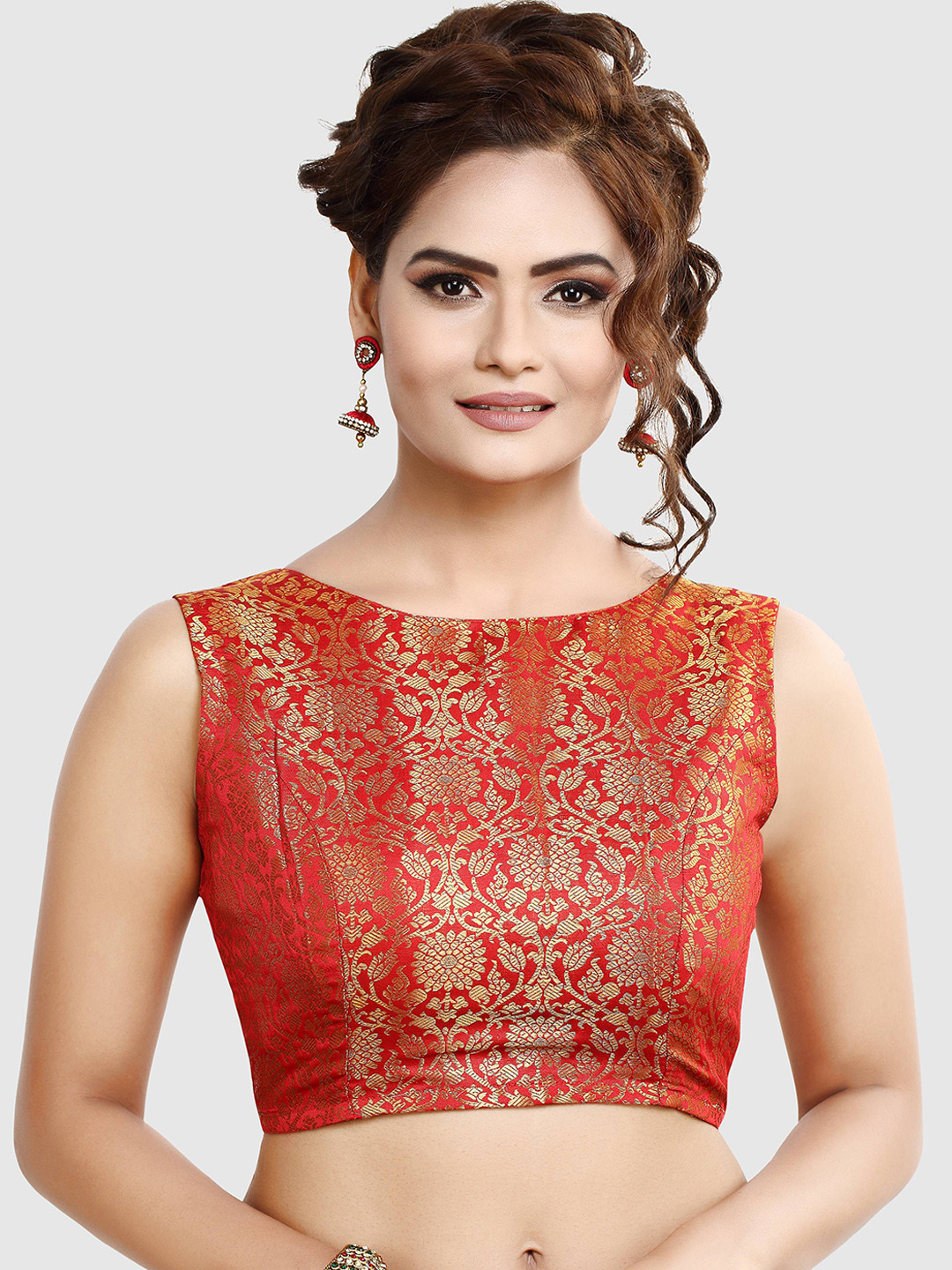 Madhu Fashion Woven Design Banaras Brocade Saree Blouse