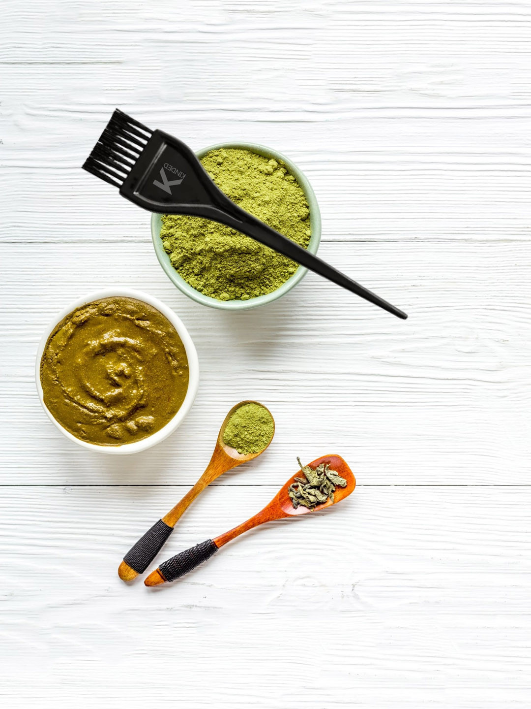 KINDED 2-Pcs Hair Colouring Mehndi Henna Bleach Hair Dye Brush