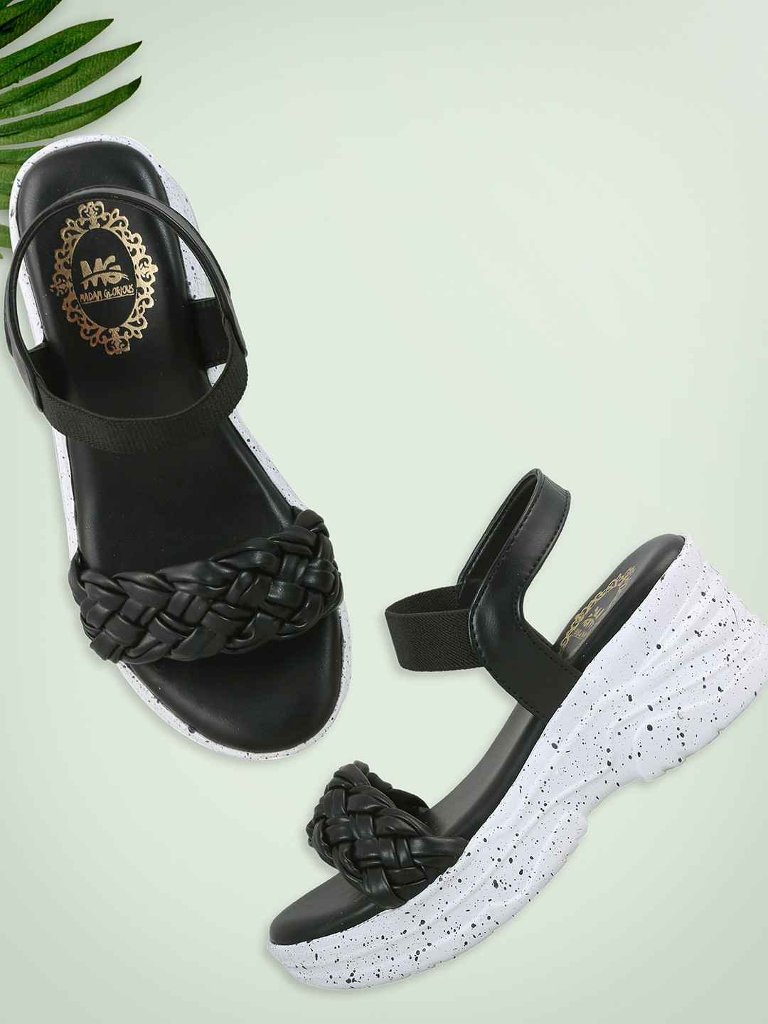 madam glorious Open Toe Wedge Heels