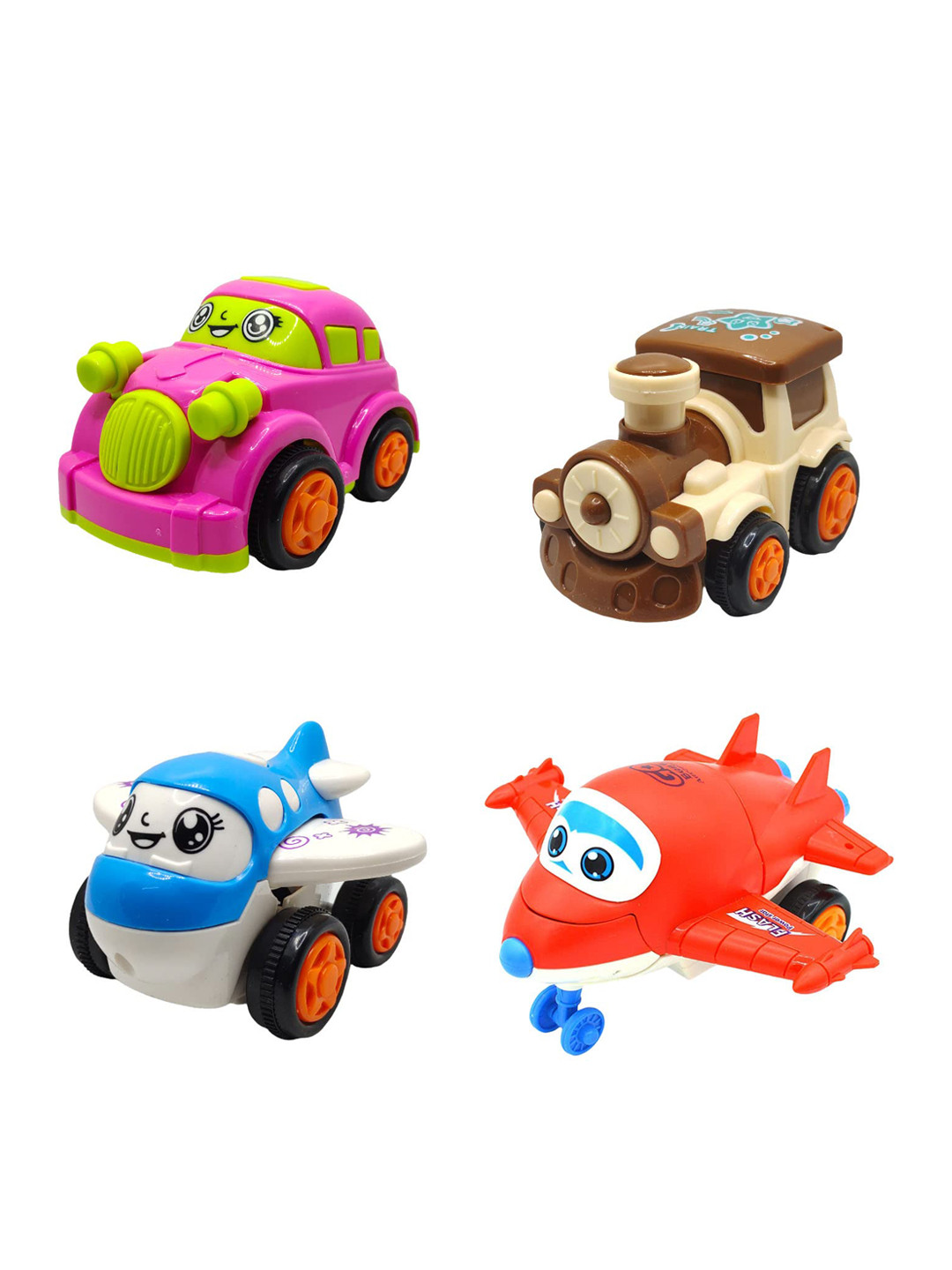 ADKD Kids Set Of 4 Toy Vehicles